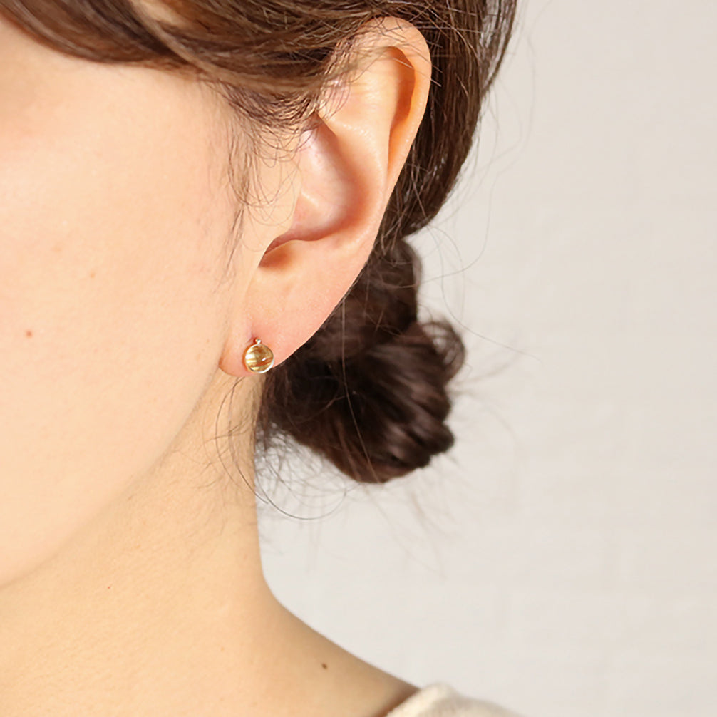 ルチルクォーツ K18ピアス《22T10221》