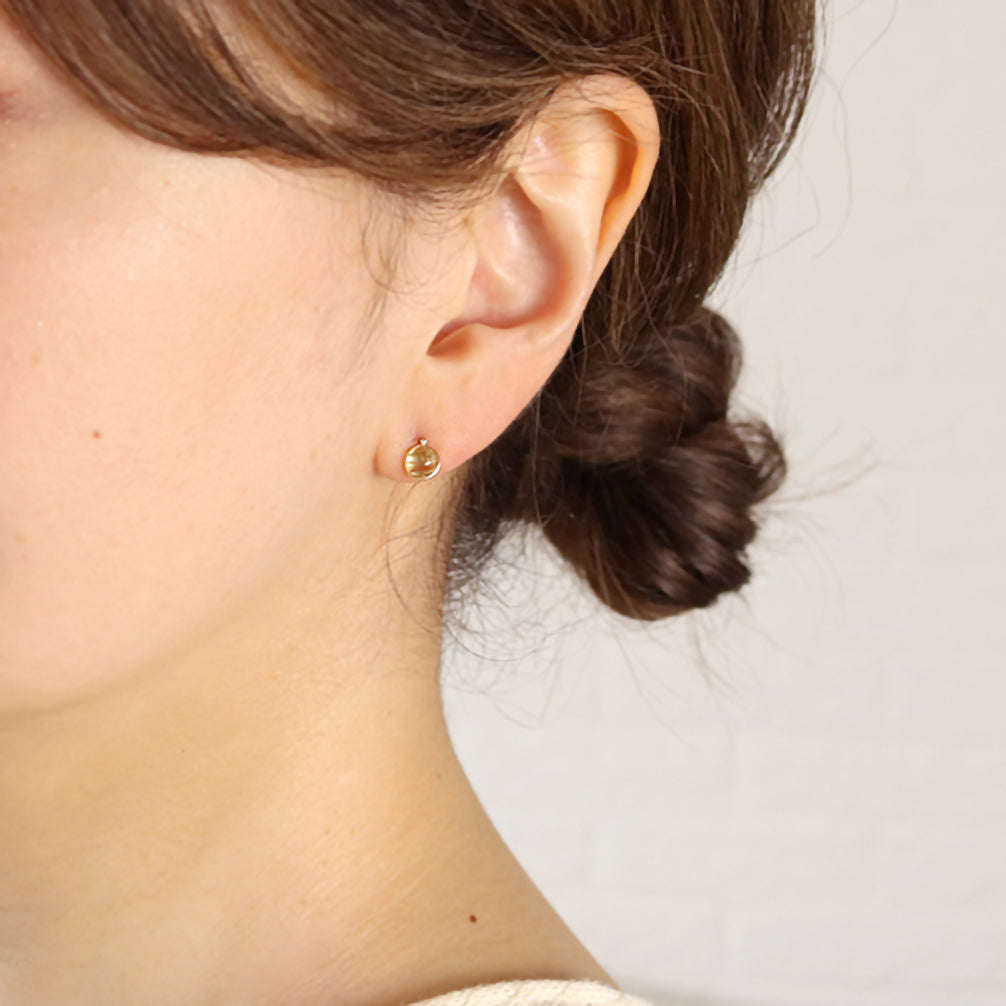 ルチルクォーツ K18ピアス《22T10221》