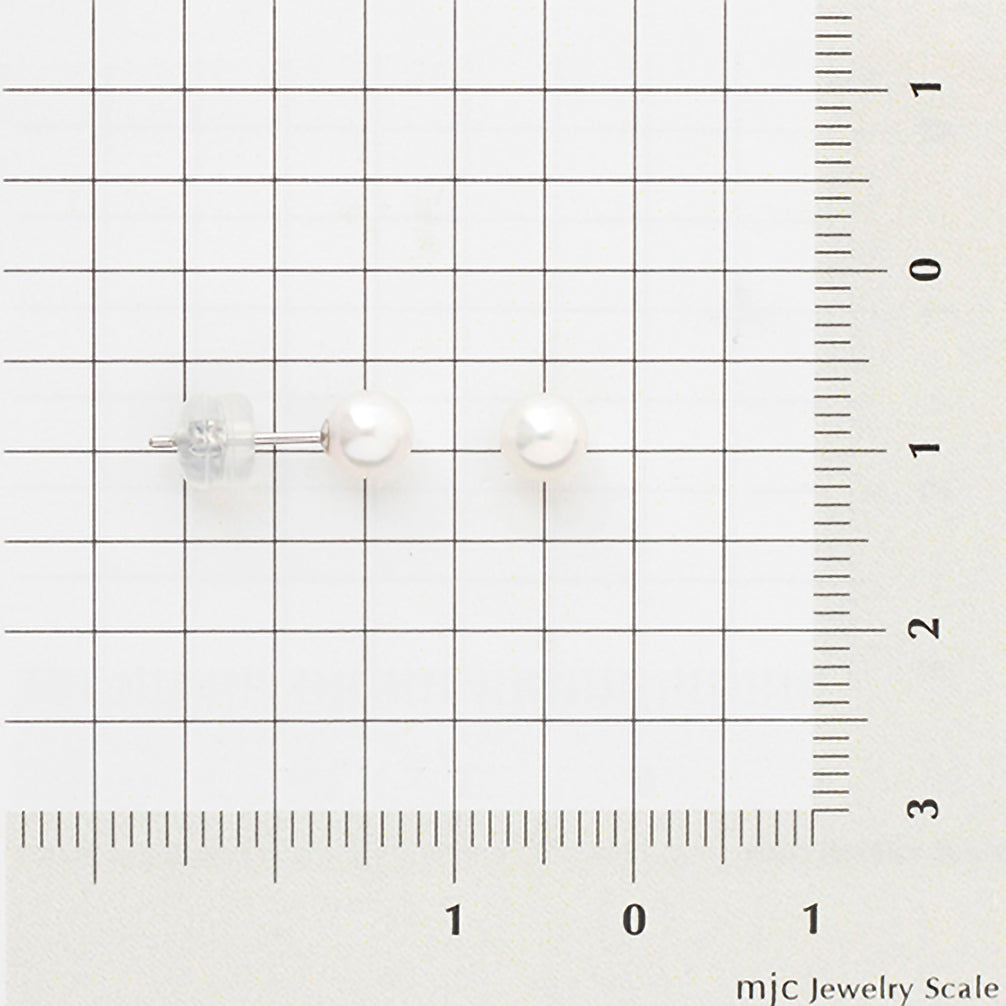 パール プラチナピアス(アコヤ真珠/4.5mm/6月誕生石)《22T10297》