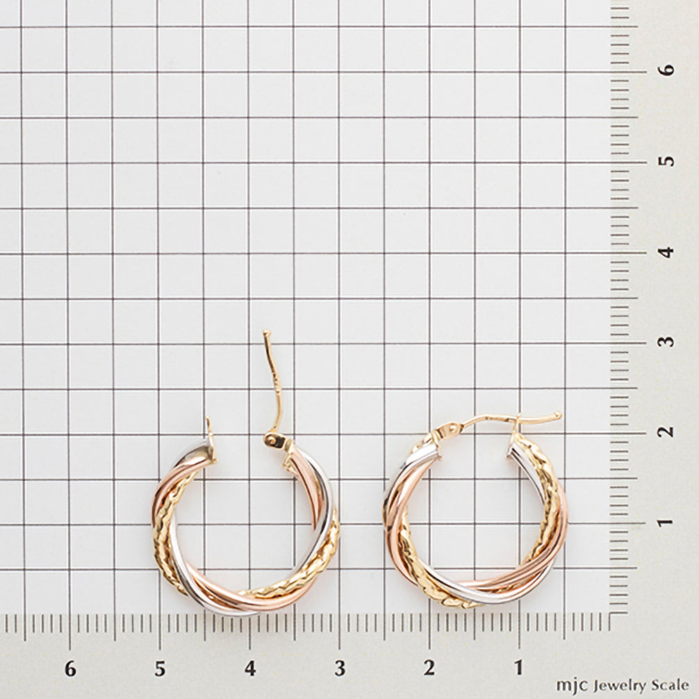 K18ピアス(イタリア製/フープ)《22T10305》