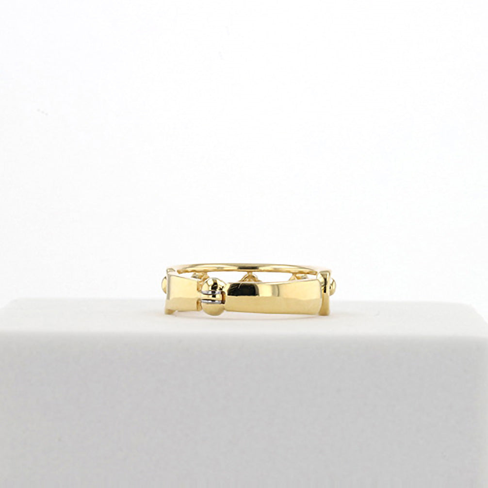 ダイヤモンド K18イヤーカフ(片側/4月誕生石/鑑別書付)《14DB0902》