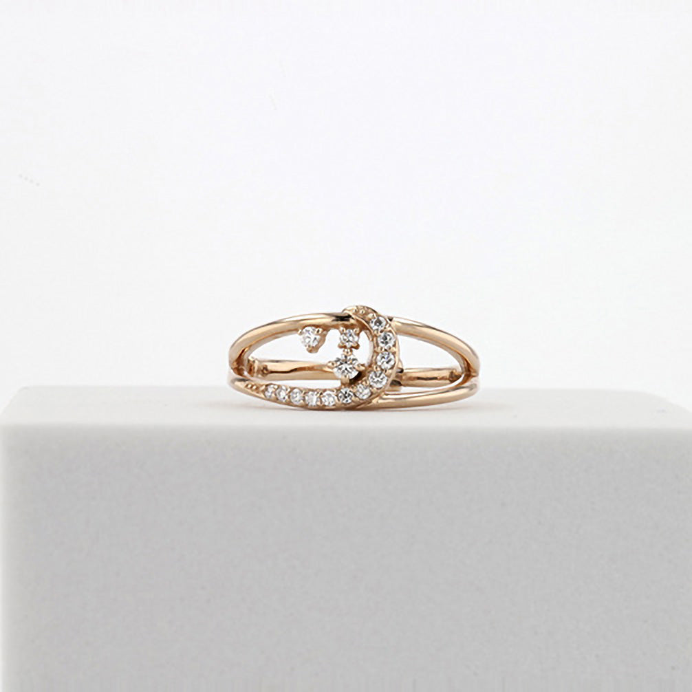 ダイヤモンド K18イヤーカフ(片側/4月誕生石/鑑別書付)《14DB0909》