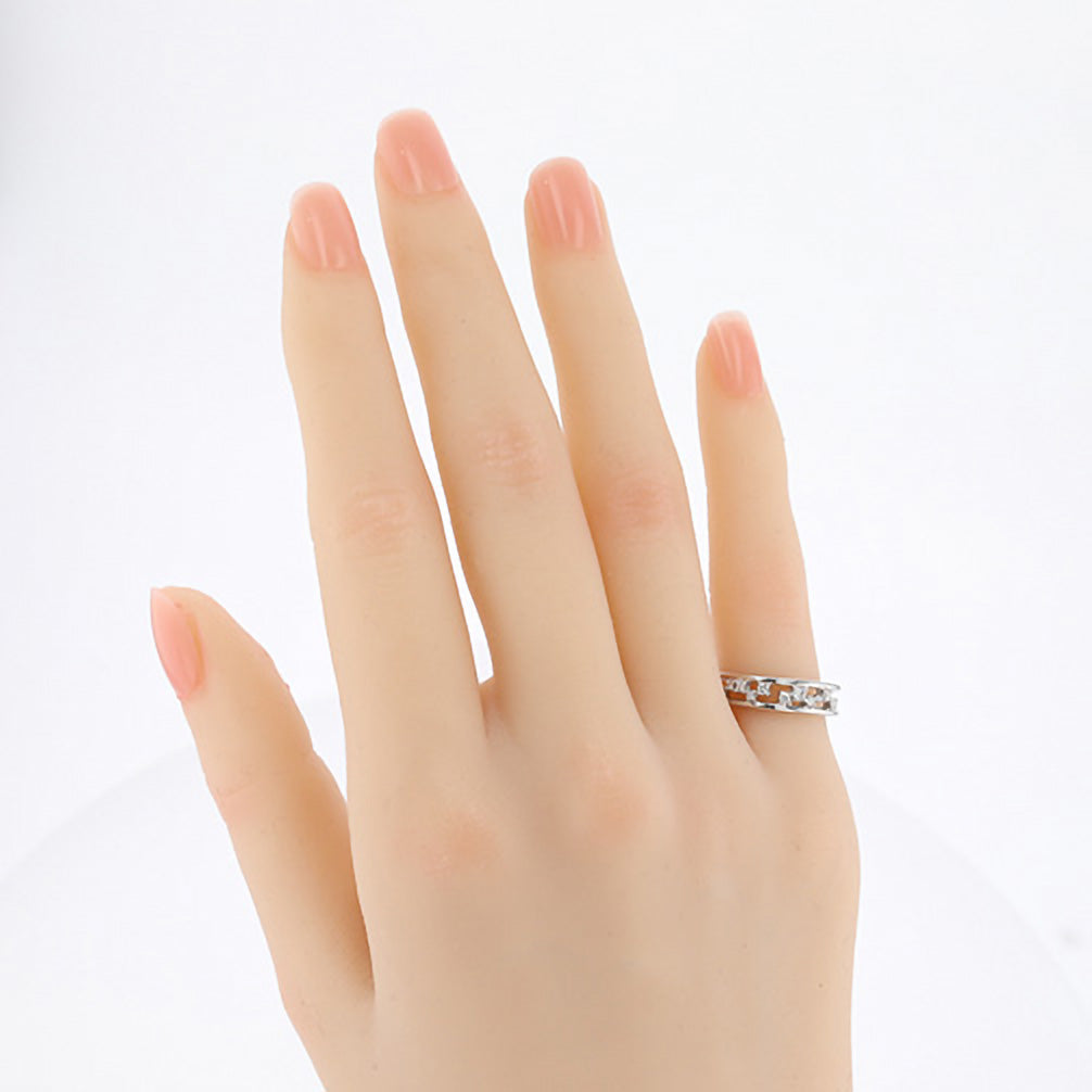 ダイヤモンド プラチナイヤーカフ(片側/4月誕生石/鑑別書付)《14DB0910》