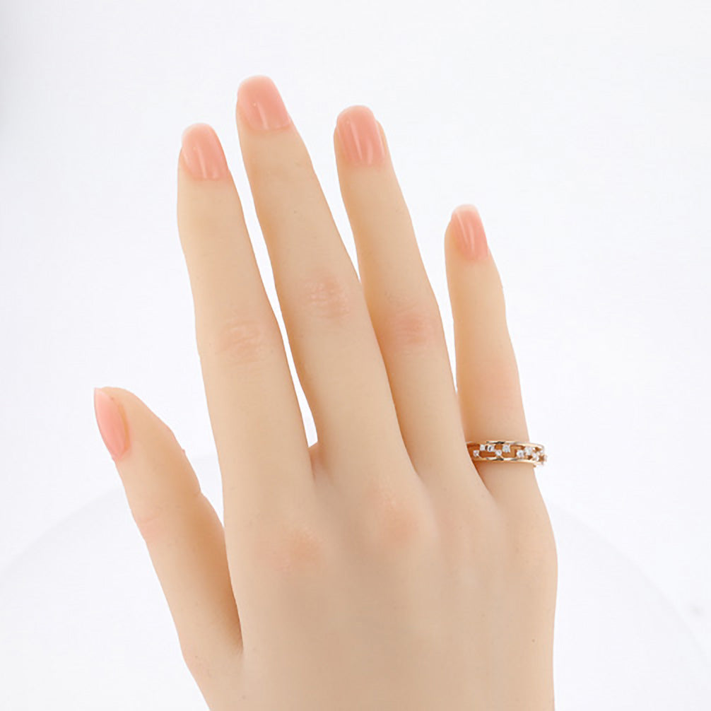 ダイヤモンド K18イヤーカフ(片側/4月誕生石/鑑別書付)《14DB0912》