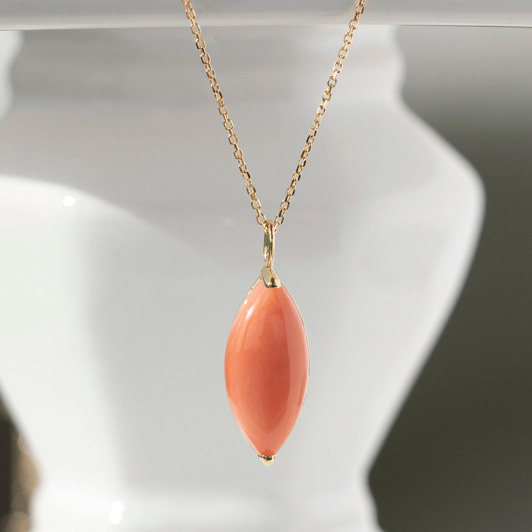 珊瑚(さんご) K18ネックレス(3月誕生石)《23T10121》