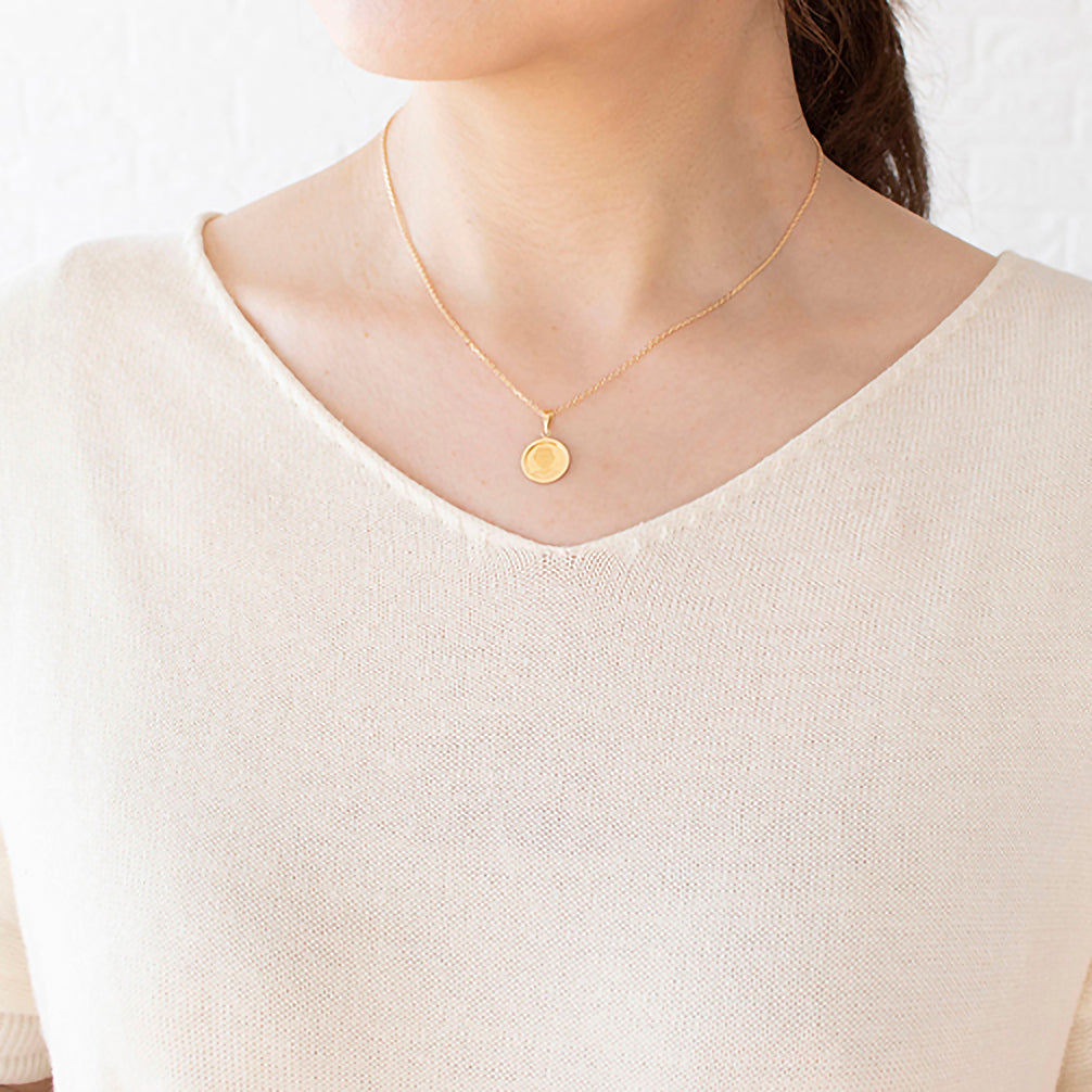 K24/K18ペンダントトップ(純金/ Queen Erlizabeth Ⅱ 記念コイン)《23T10180》