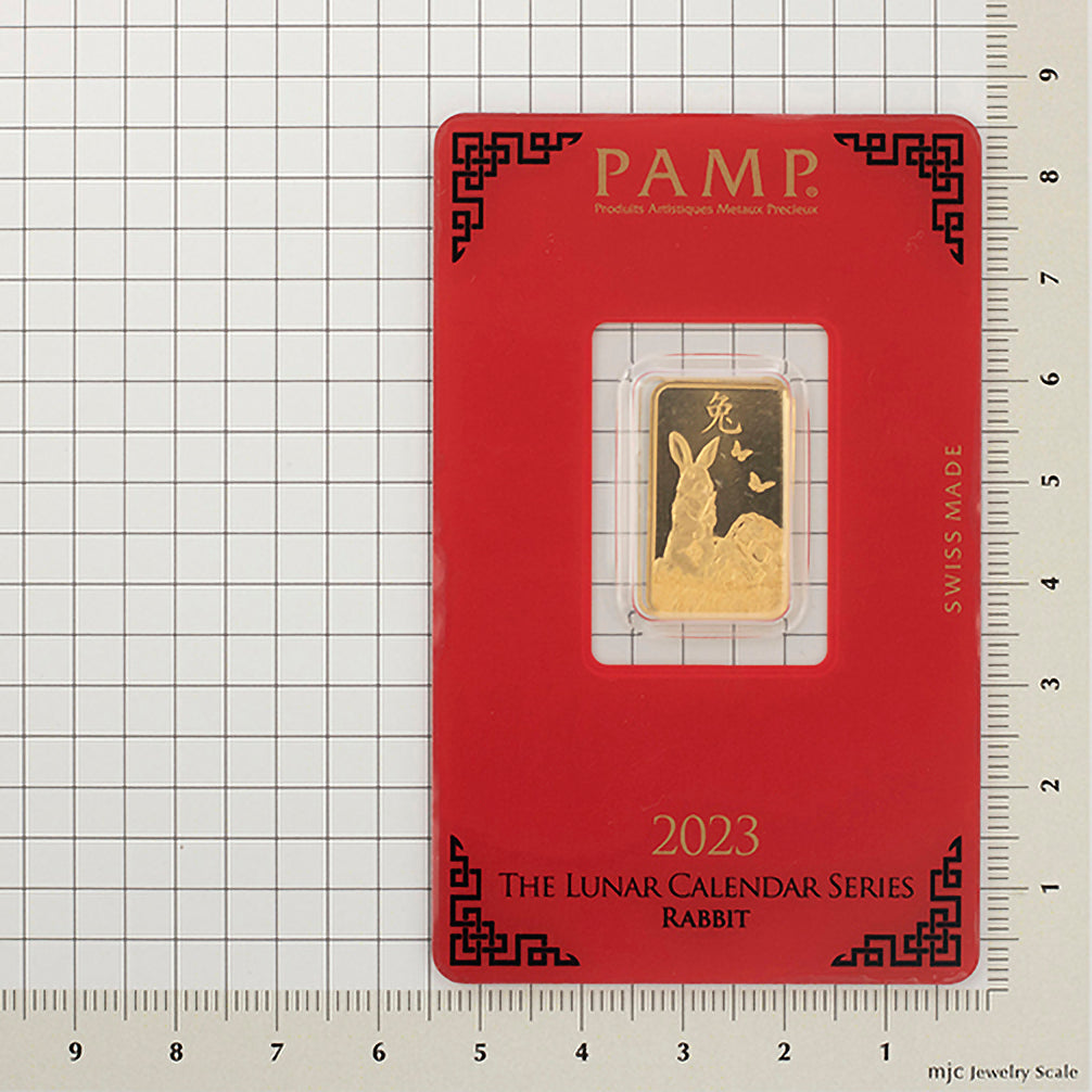 K24金製品(純金/ウサギモチーフ(卯)/インゴット/5g)《23T10181》