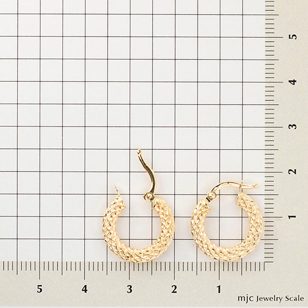 K18ピアス(イタリア製/フープ)《23T10190》
