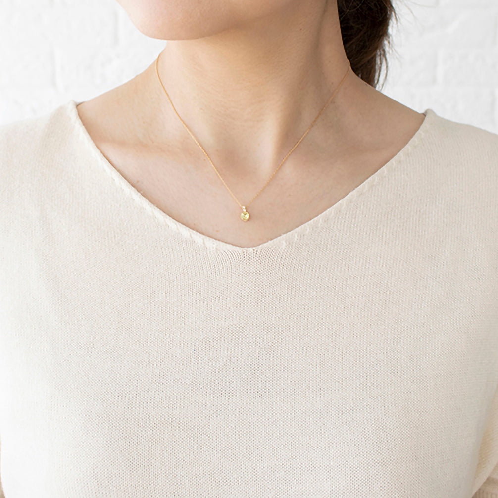 スフェーン/ダイヤモンド K18ネックレス(7月誕生石)《23T10195》