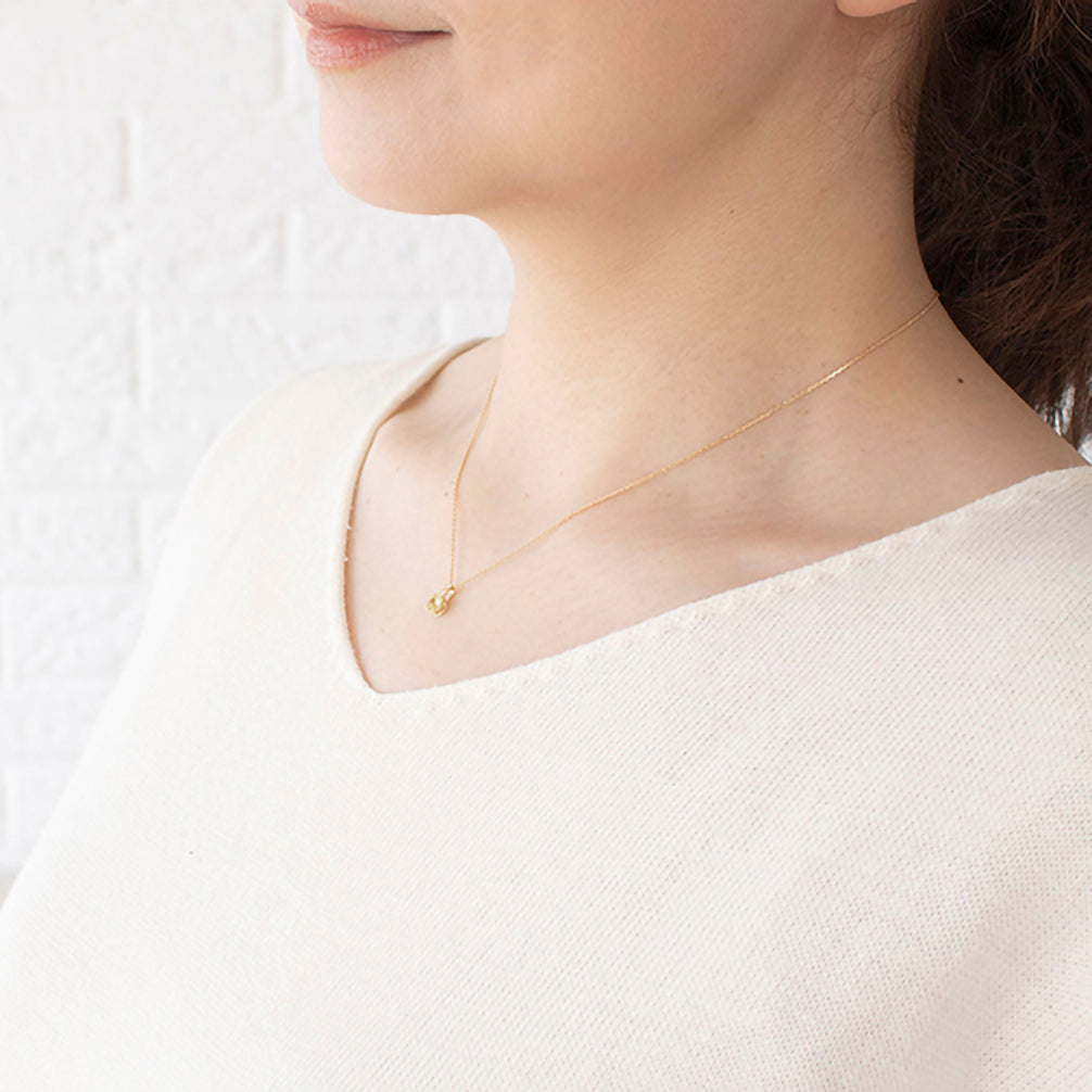 スフェーン/ダイヤモンド K18ネックレス(7月誕生石)《23T10195》