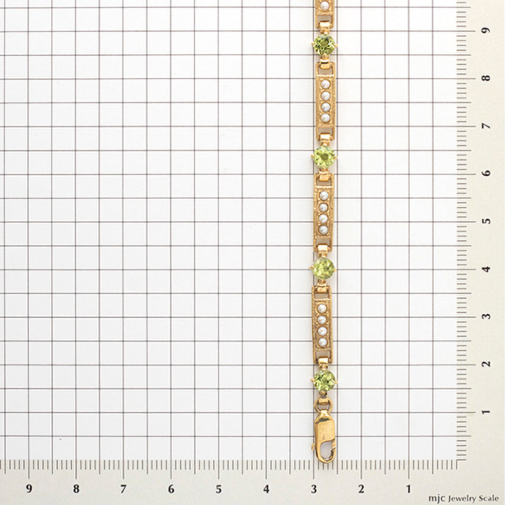 ペリドット シルバーブレスレット(8月誕生石)《23T10220》