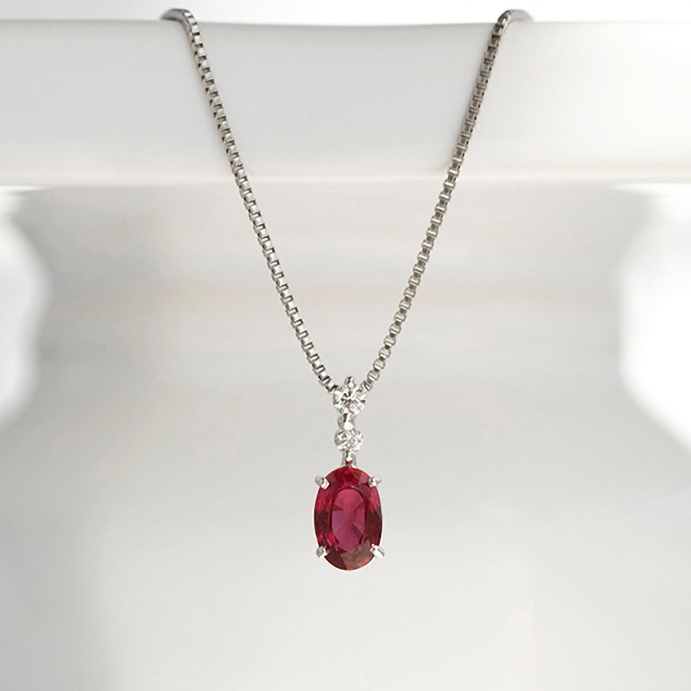 ルビーダイヤモンドプラチナネックレス鑑別書