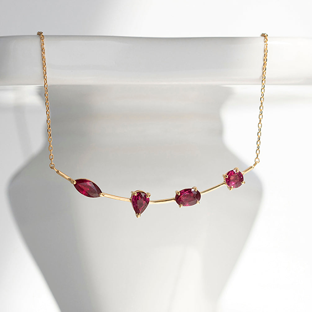 ルビー K18ネックレス(7月誕生石)《23T10226》