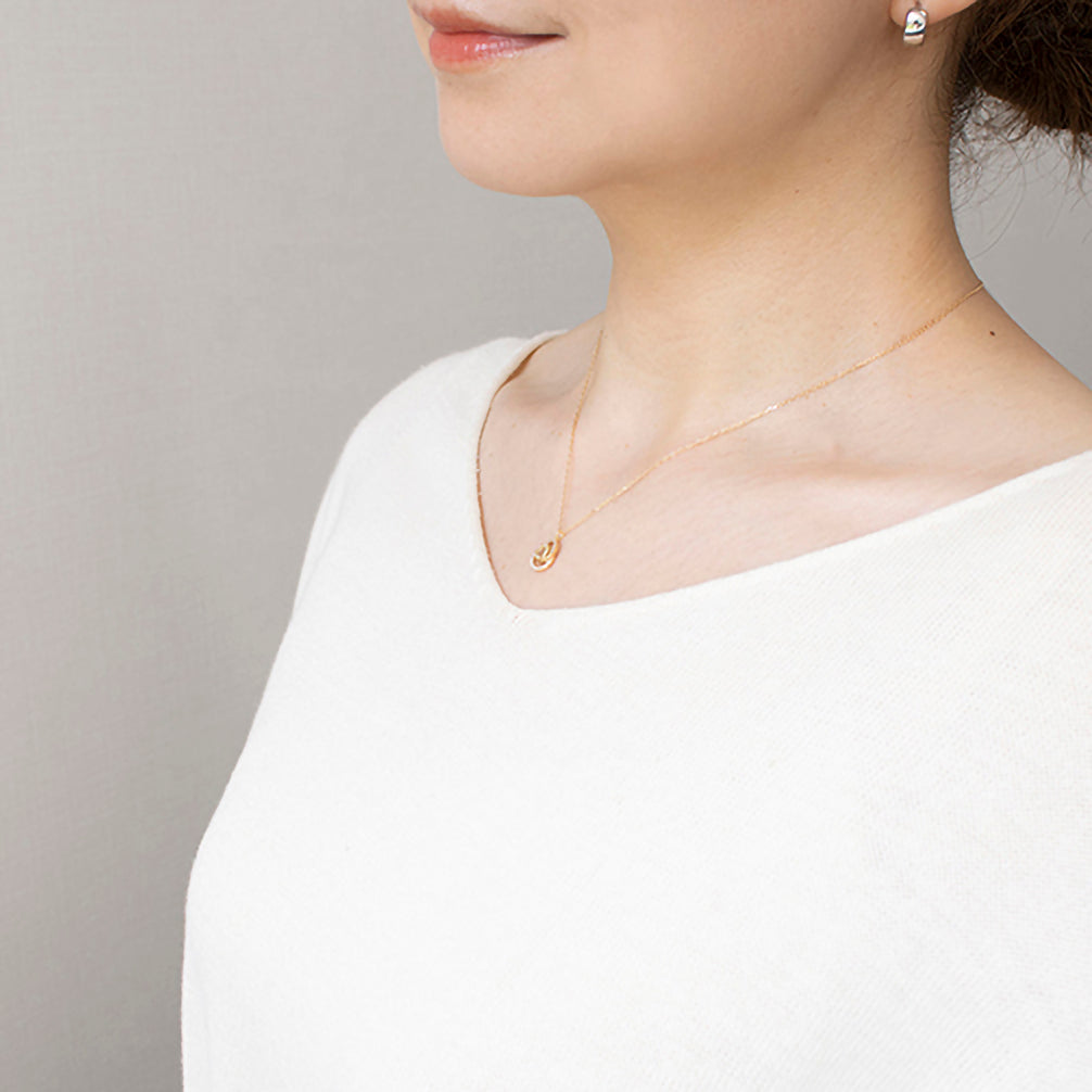 【限定1点】ハイアライトオパール/ダイヤモンド K18ネックレス(10月誕生石)《23T10250》