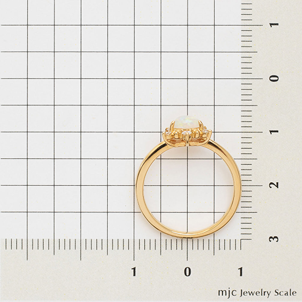 【限定1点】オパール/ダイヤモンド K18リング(10月誕生石)《23T10257》