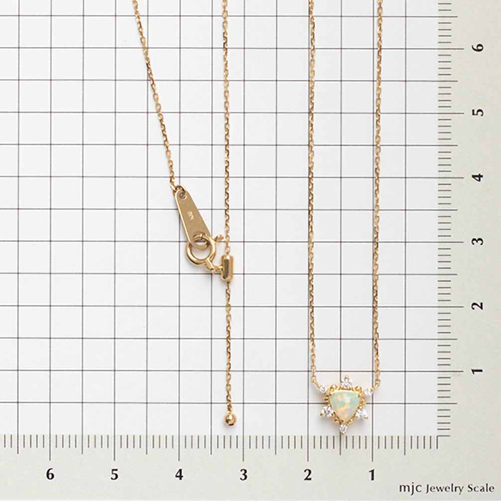 【限定1点】オパール/ダイヤモンド K18ネックレス(10月誕生石)《23T10258》