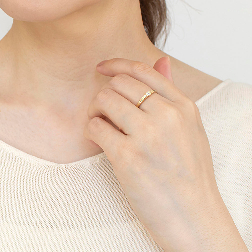 ハイアライトオパール K18リング(10月誕生石)《23T10259》