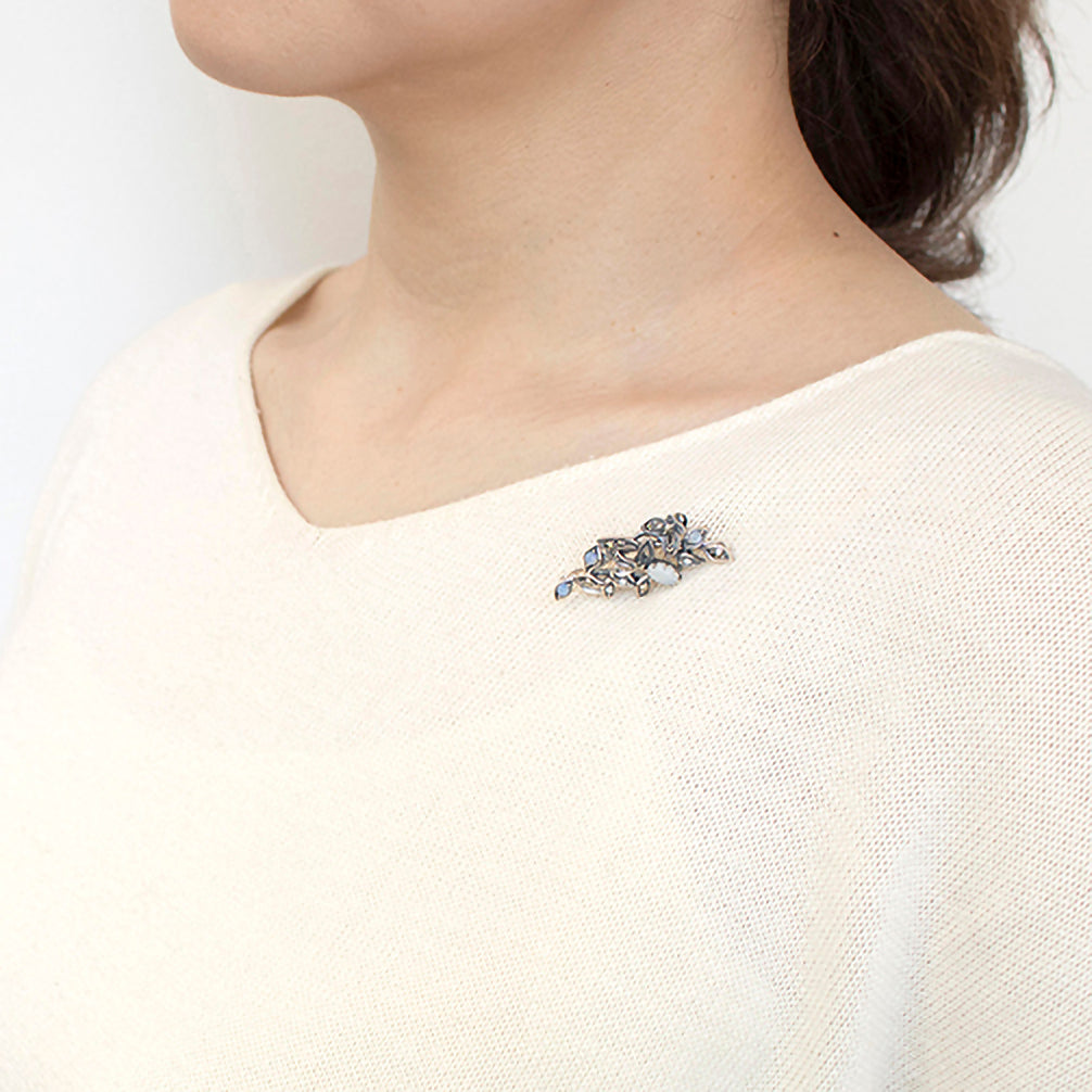 オパール/パール シルバーペンダントトップ(10月誕生石)《23T10261》