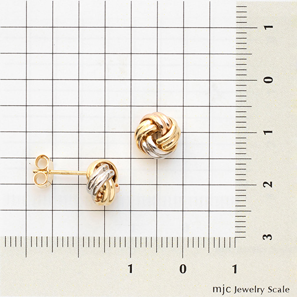 K18ピアス(イタリア製/スリーカラー)《23T10272》