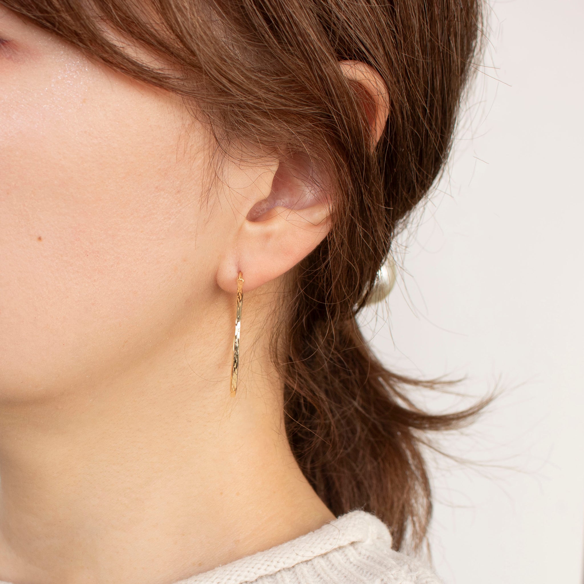 K18ピアス(フープ/イタリア製)《23T10299》