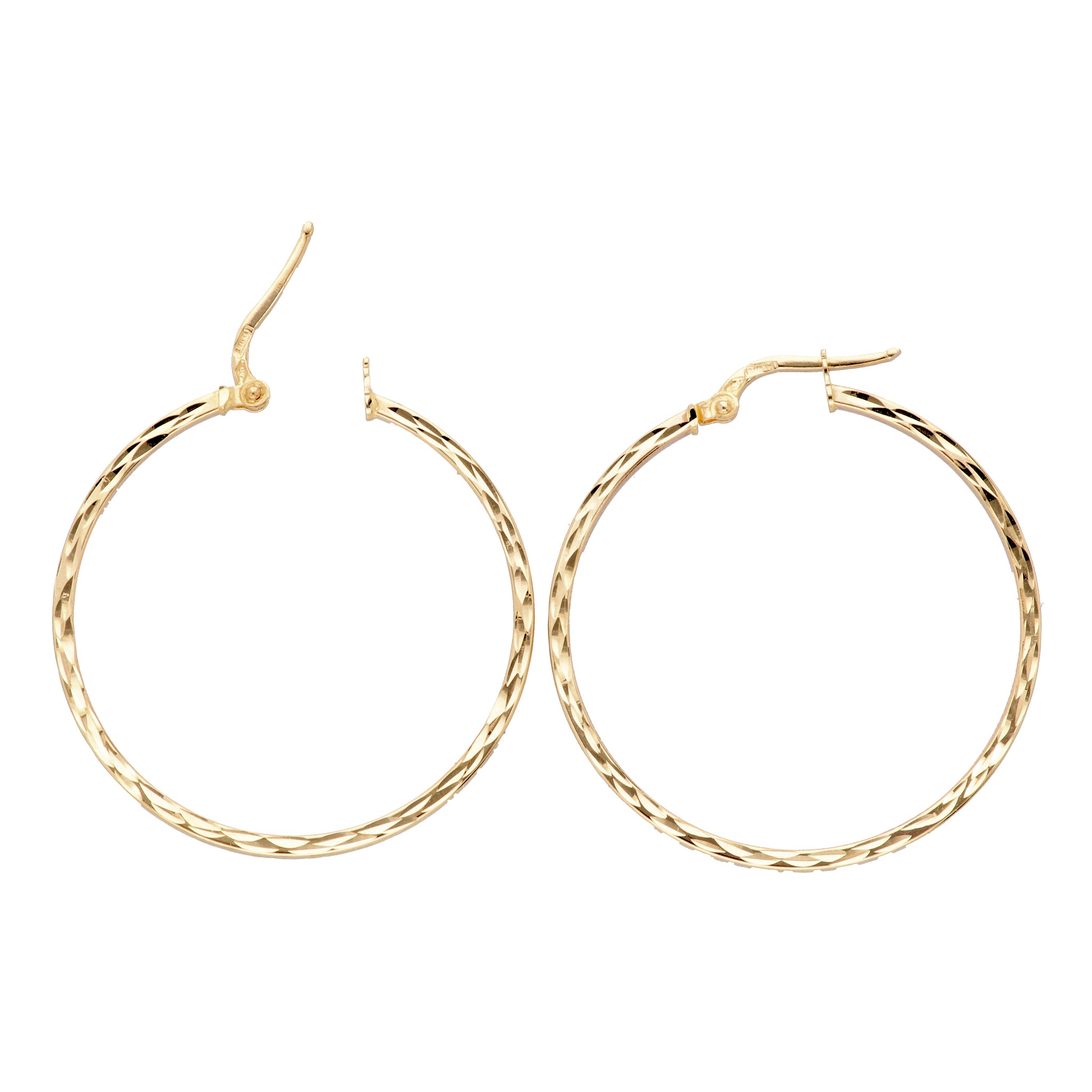 K18ピアス(フープ/イタリア製)《23T10299》