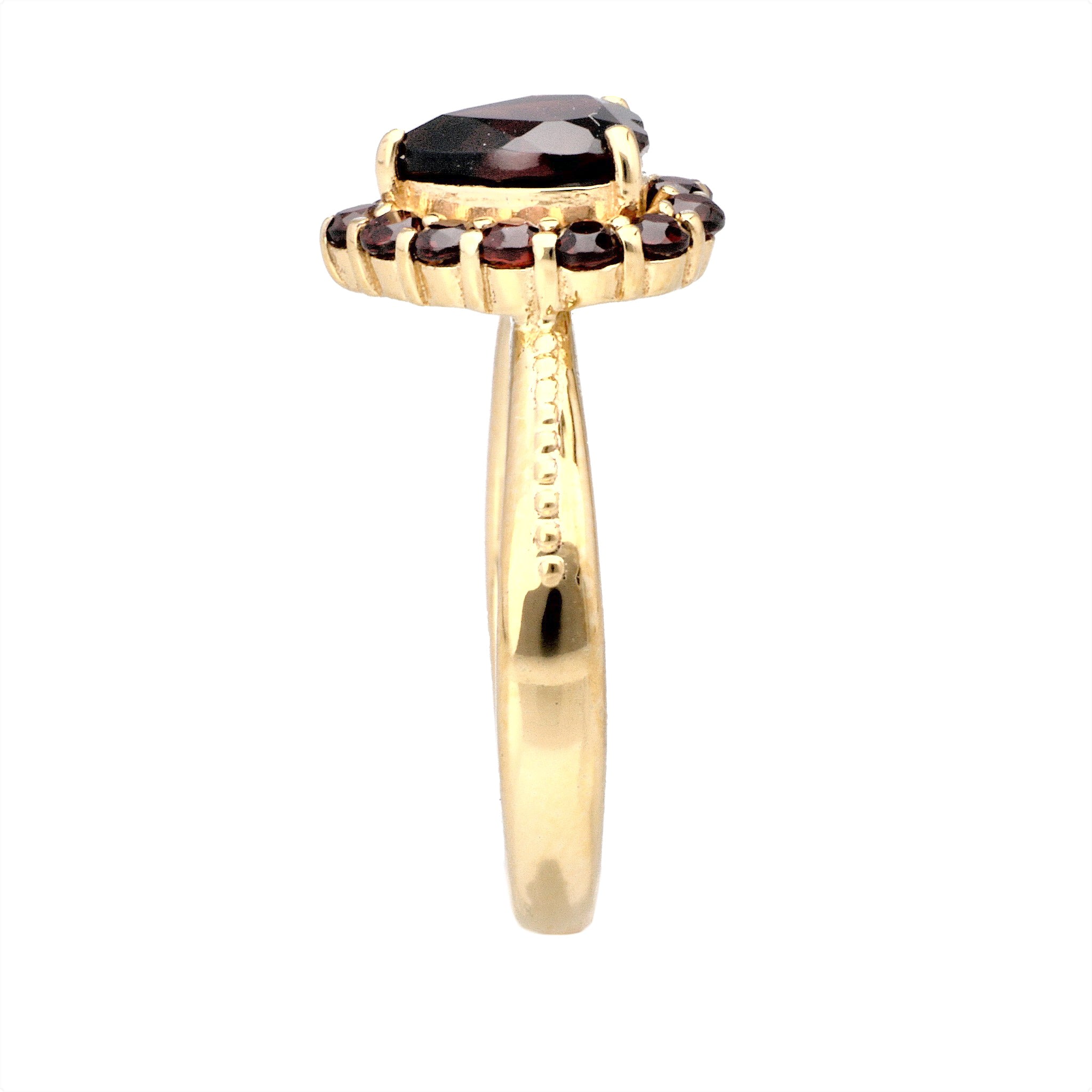 ガーネット シルバーリング(ハートシェイプ/1月誕生石)《23T10327》