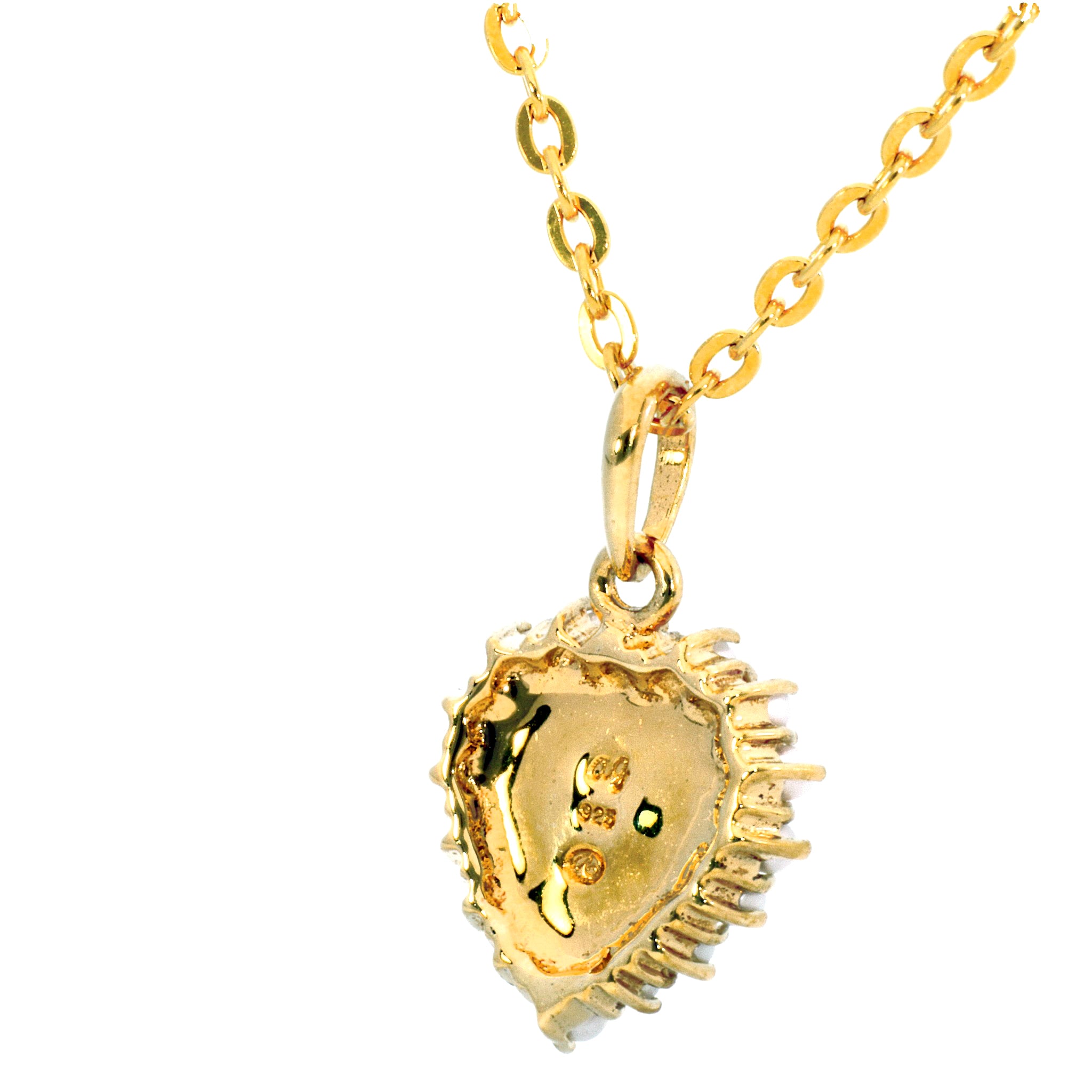 ガーネット シルバーネックレス(ハートシェイプ/1月誕生石)《23T10328》