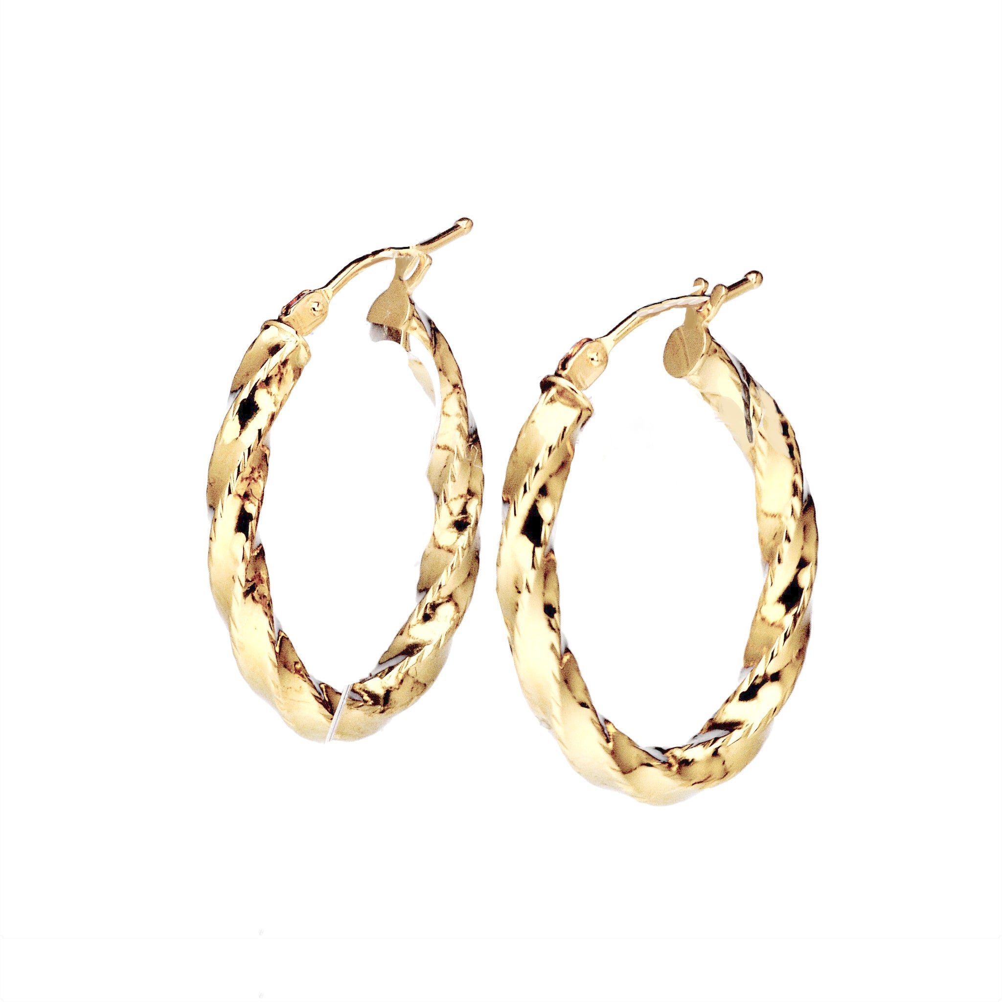 K18ピアス(イタリア製/フープ)《23T10338》