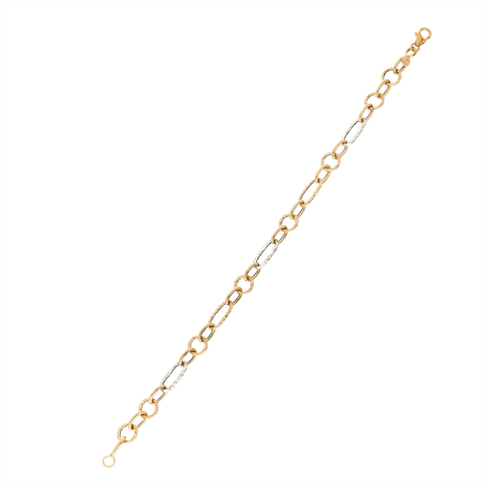 K18ブレスレット(イタリア製/コンビカラー)《23T10344》