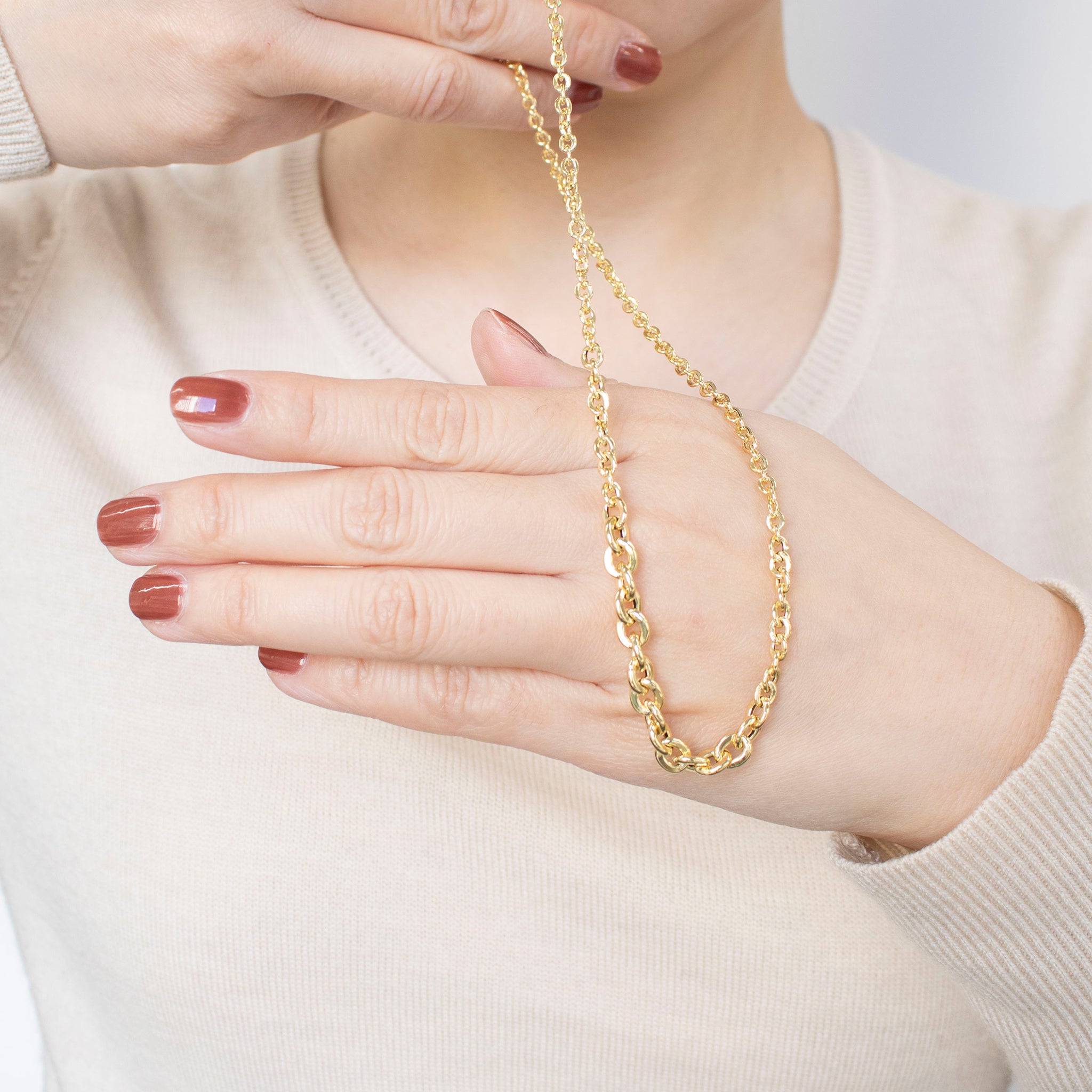 K18ネックレス(イタリア製)《23T10345》