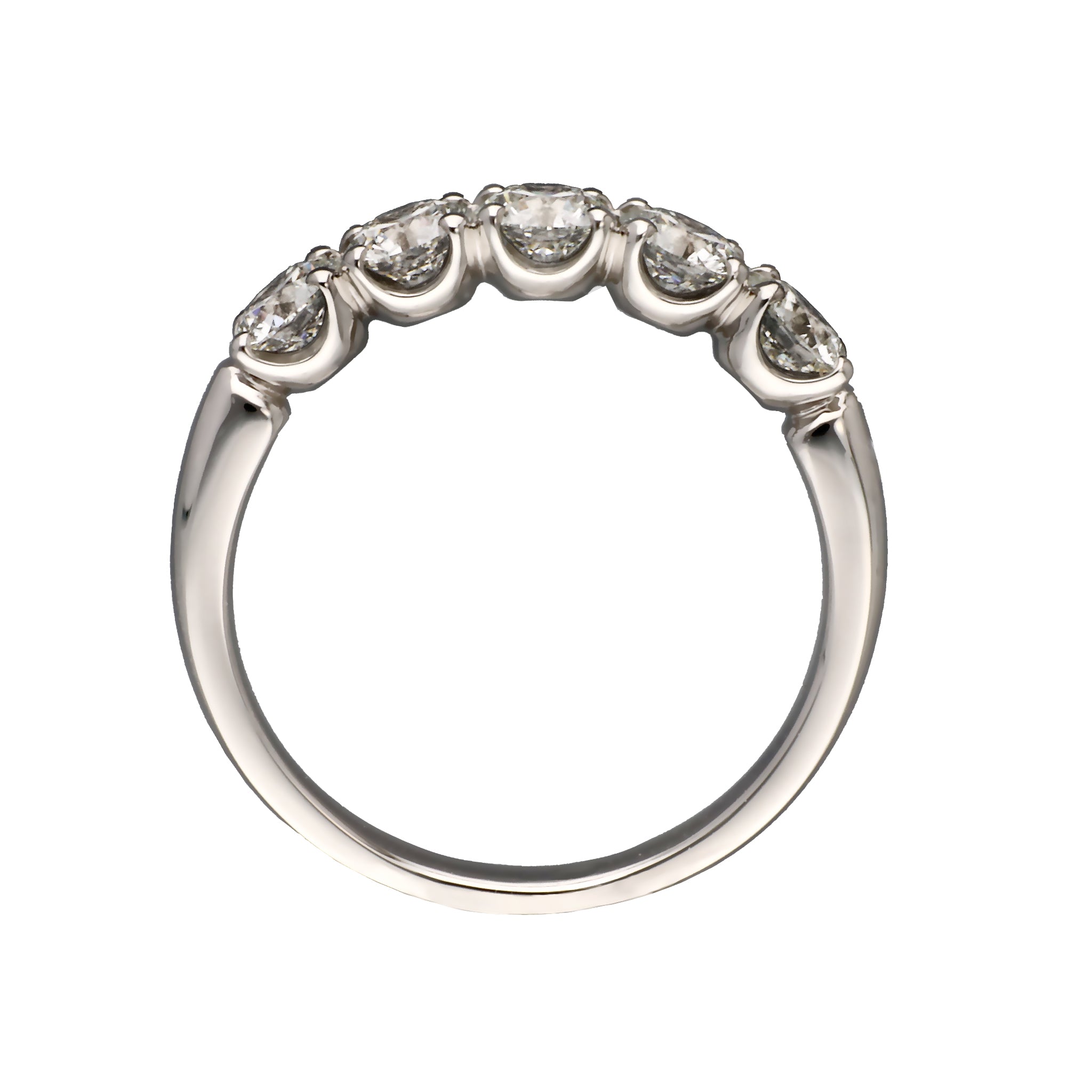 ダイヤモンド プラチナリング(計1.0カラット/5石/Hカラー/SI2/EX/1st記念商品)《JRGD1931》