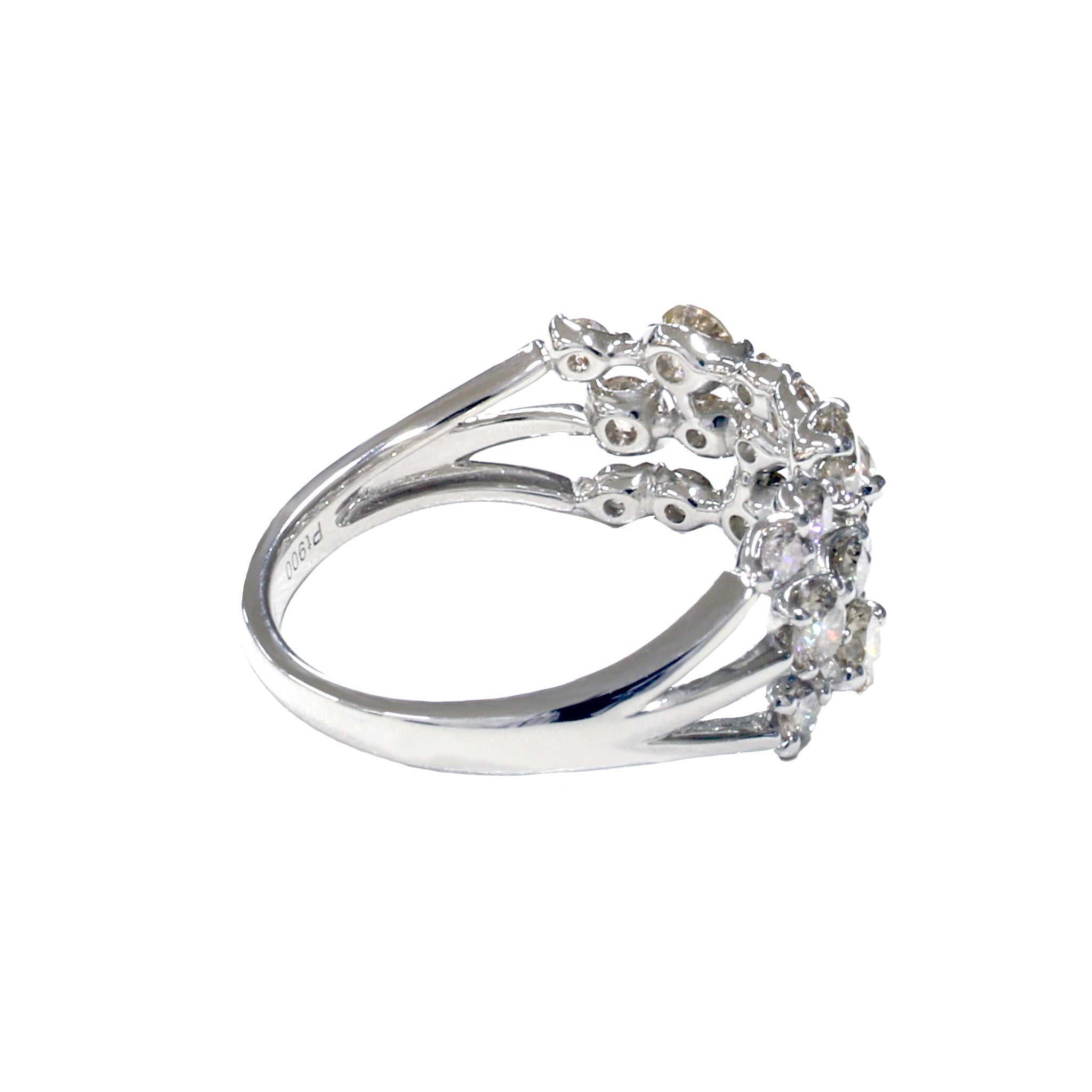 ダイヤモンド プラチナリング(計1.0カラット/ブラウン系/シェルフ/1st記念商品)《JRGD1935》