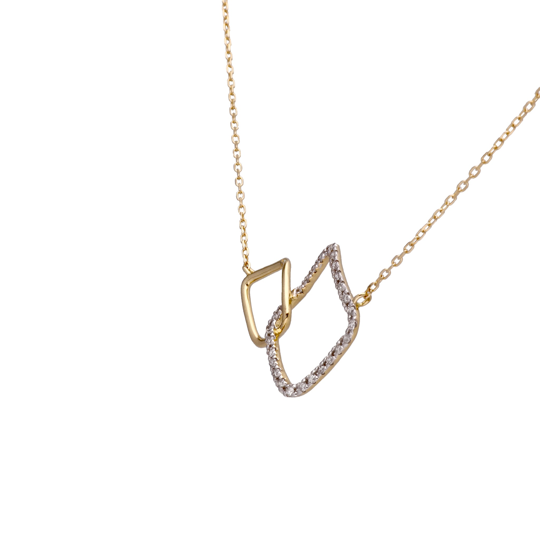 ダイヤモンド K18ネックレス(計0.10カラット/1パーツ/4月誕生石)《WPDD4184》