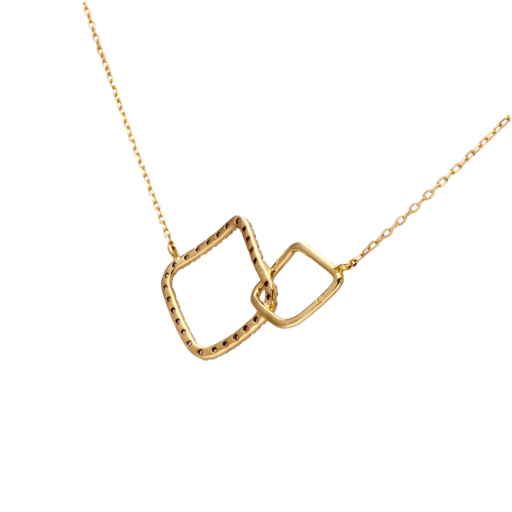 ダイヤモンド K18ネックレス(計0.10カラット/1パーツ/4月誕生石)《WPDD4184》