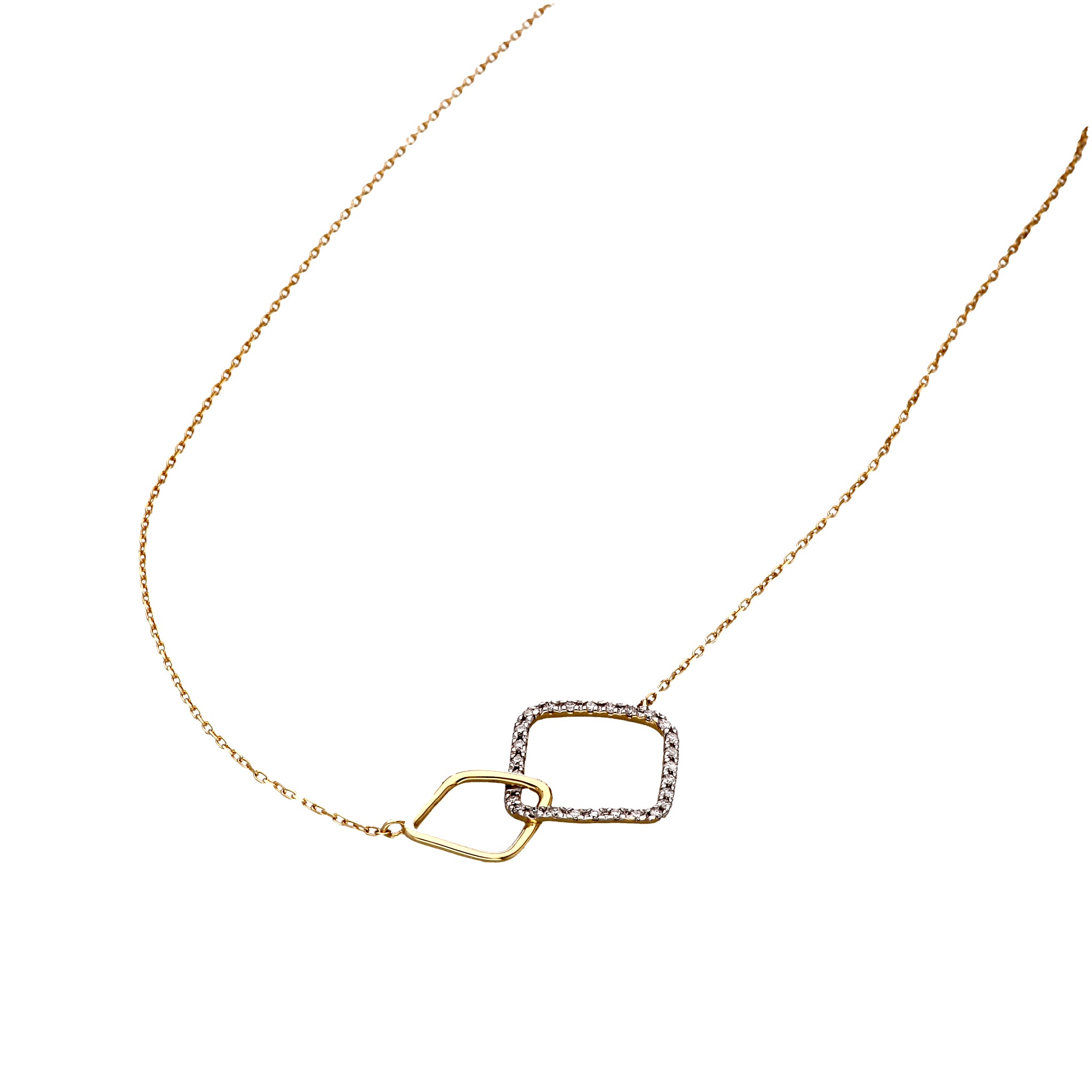 ダイヤモンド K18ネックレス(計0.10カラット/1パーツ/4月誕生石)《WPDD4184》