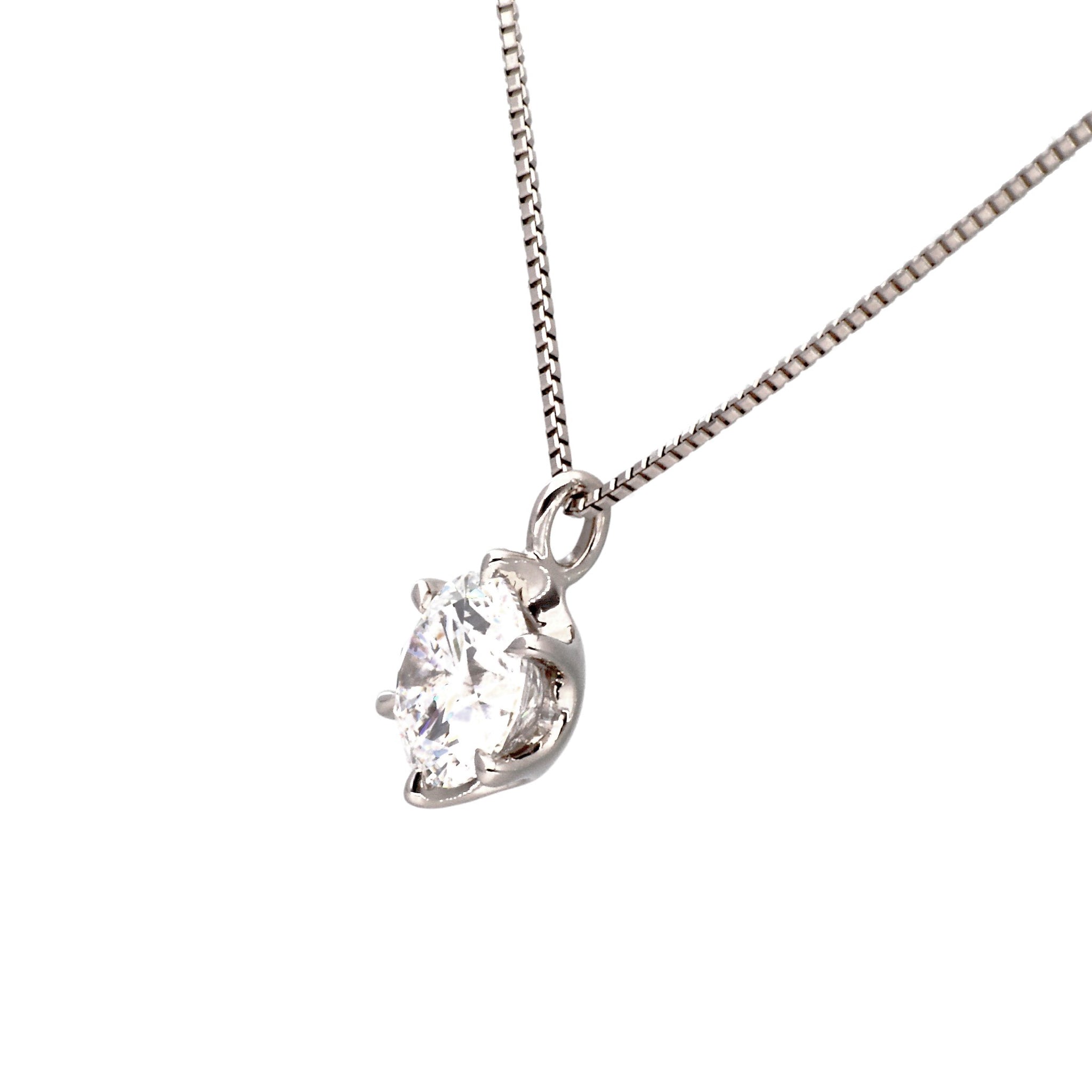 ダイヤモンド プラチナネックレス(0.80カラット/Dカラー/SIクラス/EX/4月誕生石/GIAグレーディングレポート付)《JPDD1938》