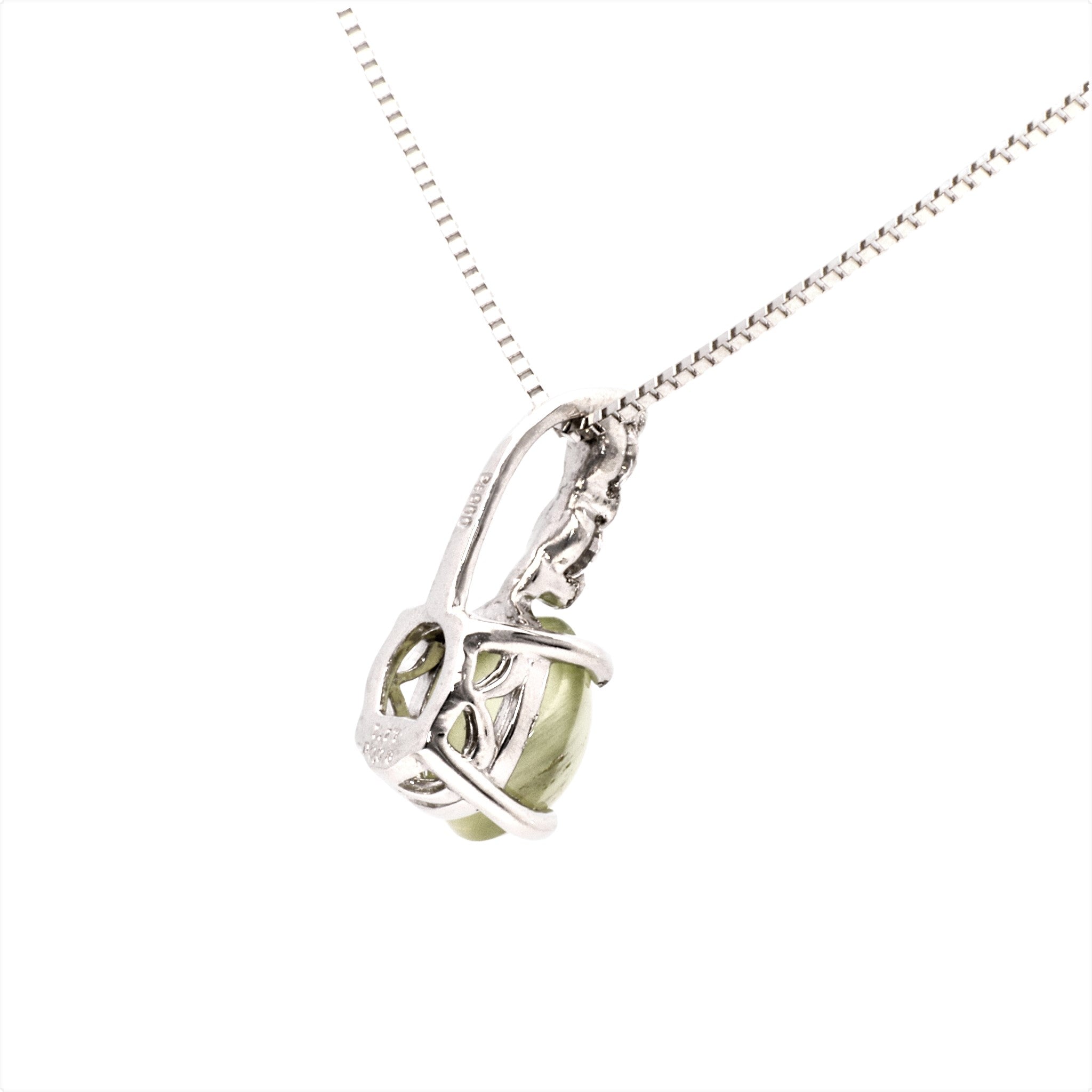 【限定1点】クリソベリルキャッツアイ/ダイヤモンド プラチナネックレス(1.17カラット/2月誕生石)《24T10102》