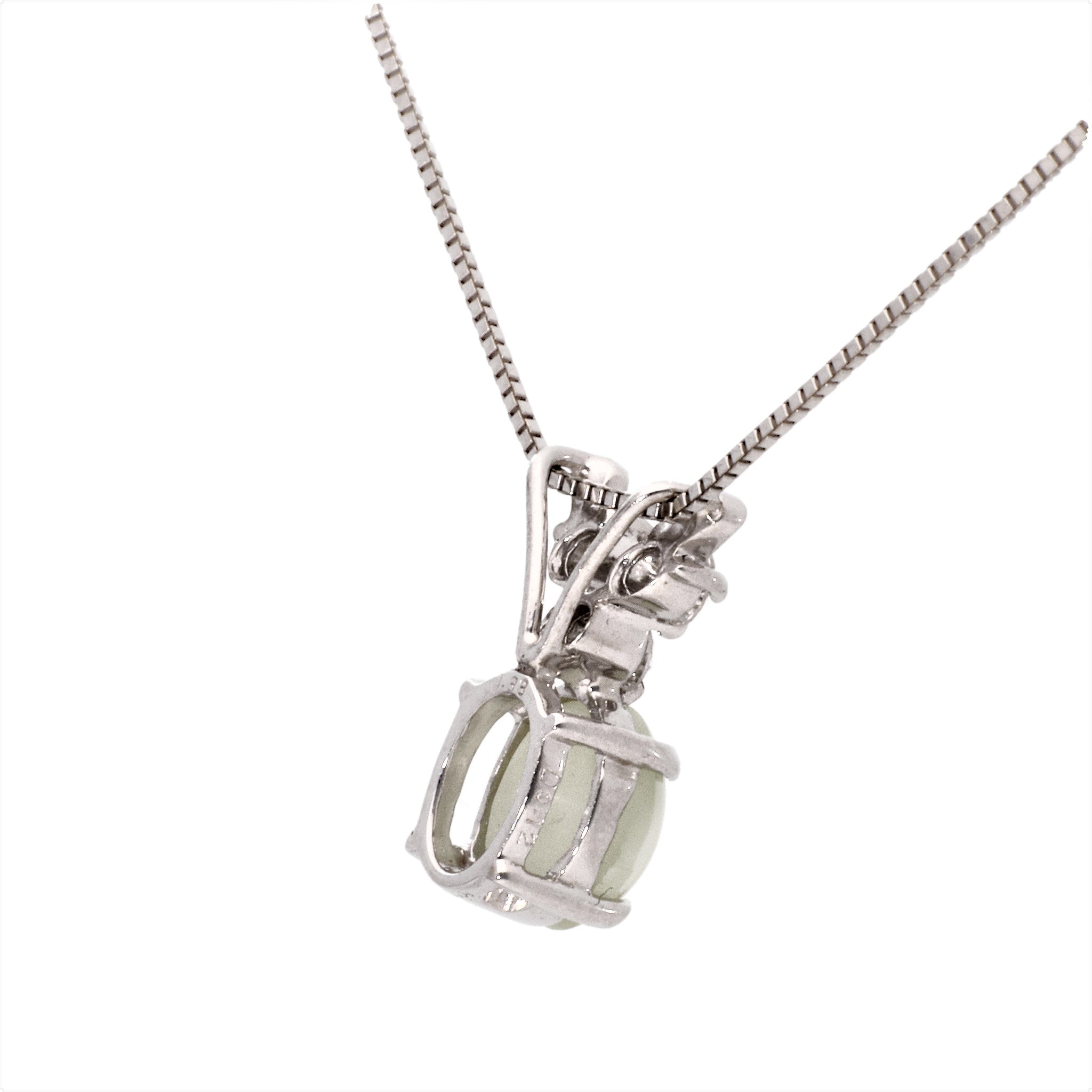 【限定2点】クリソベリルキャッツアイ/ダイヤモンド K18ネックレス(1.3カラット/2月誕生石)《24T10103》