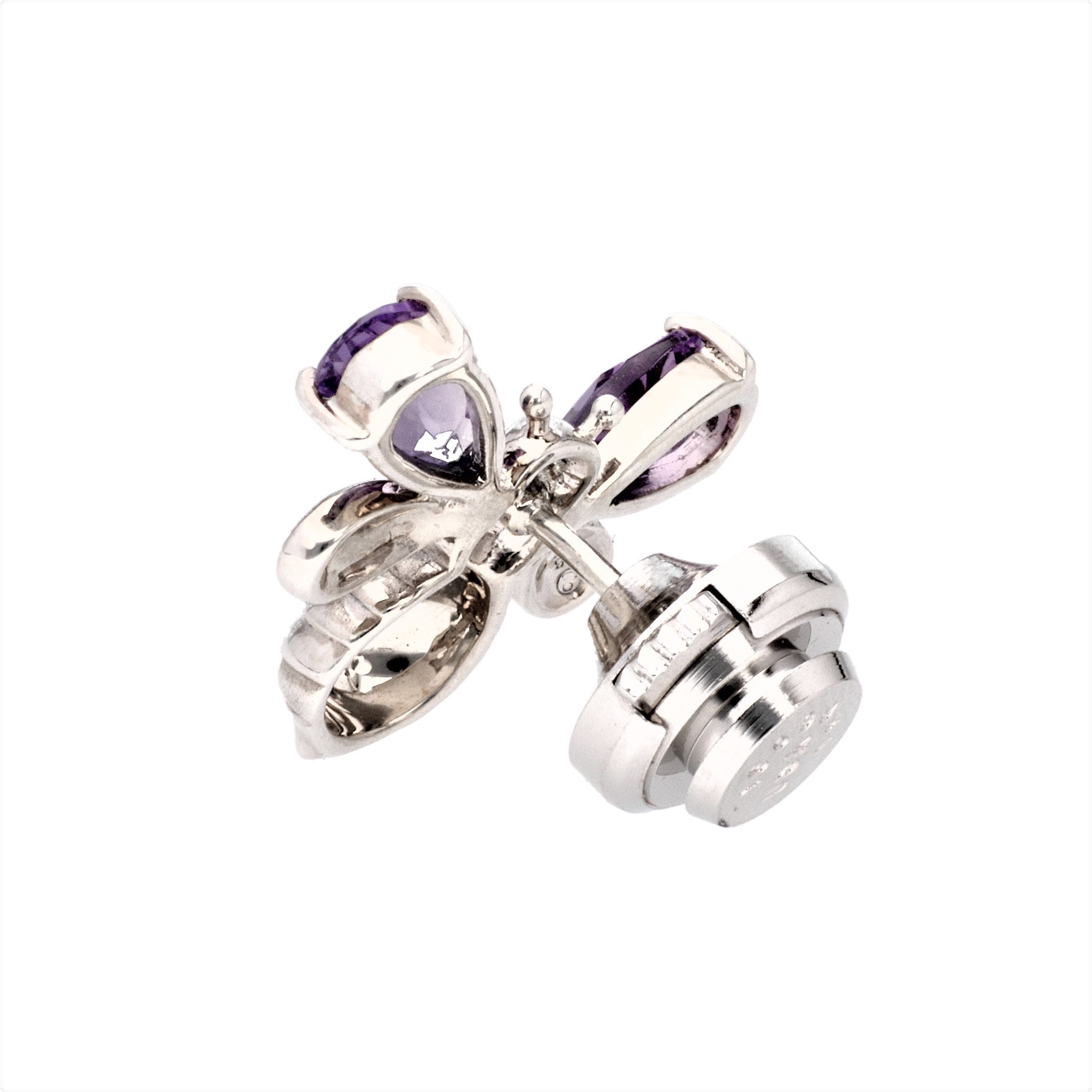 アメシスト/パール シルバーブローチ(淡水真珠/ミツバチモチーフ/2月誕生石)《24T10107》