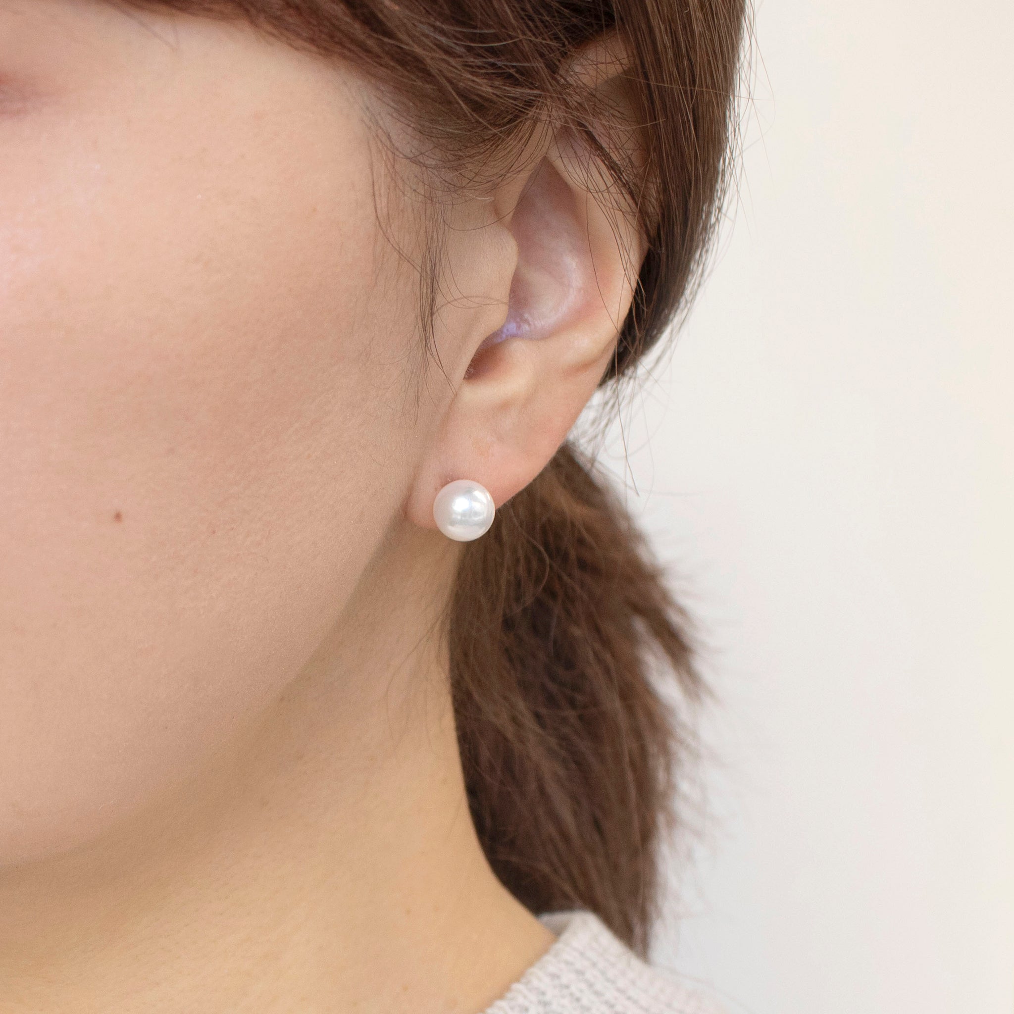 【限定1点】パール K14WGピアス(アコヤ真珠/8mm/京セラ認証フォーマルパール/鑑別鑑定書付/6月誕生石)《24T10115》