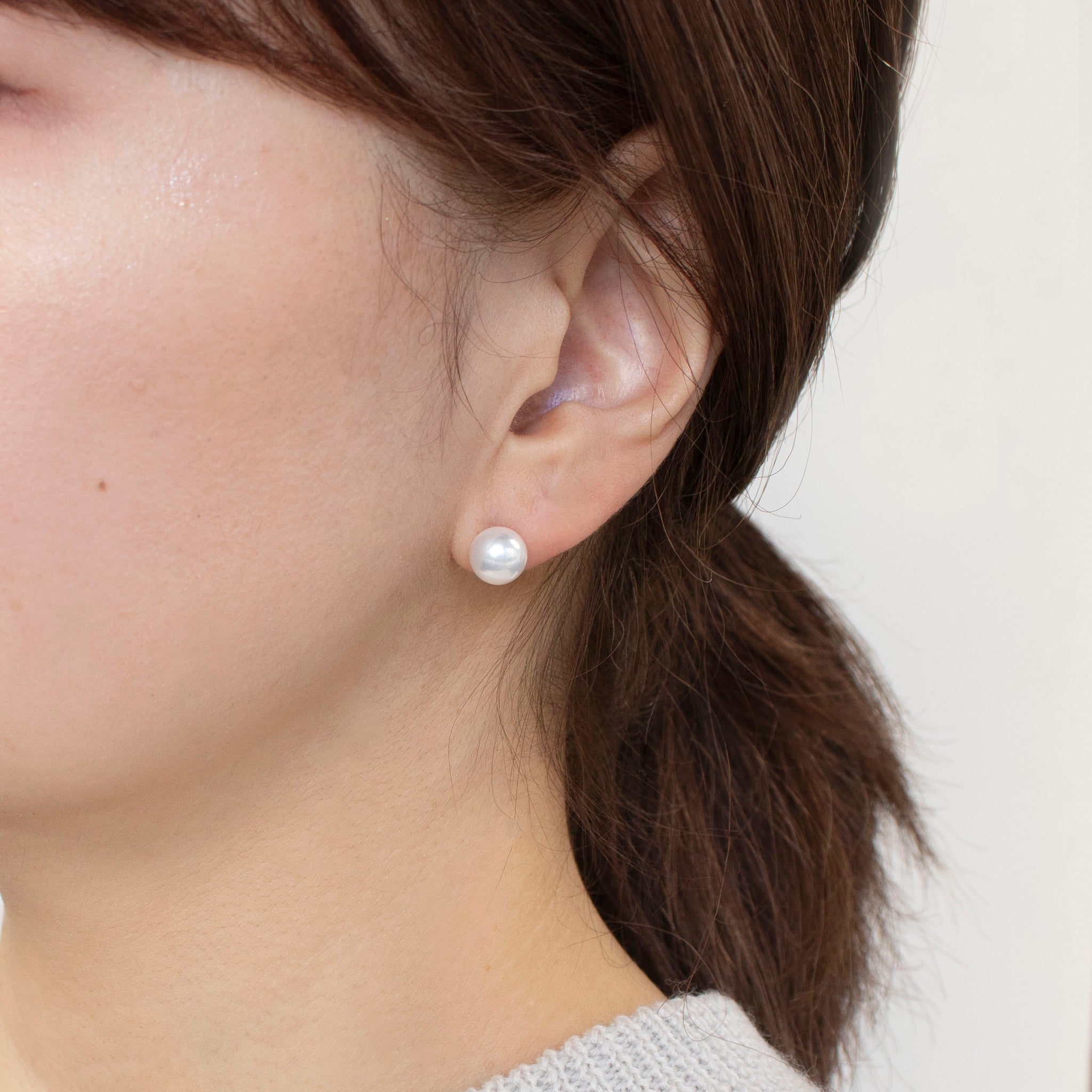 【限定1点】パール K14WGピアス(アコヤ真珠/8mm/京セラ認証フォーマルパール/鑑別鑑定書付/6月誕生石)《24T10115》