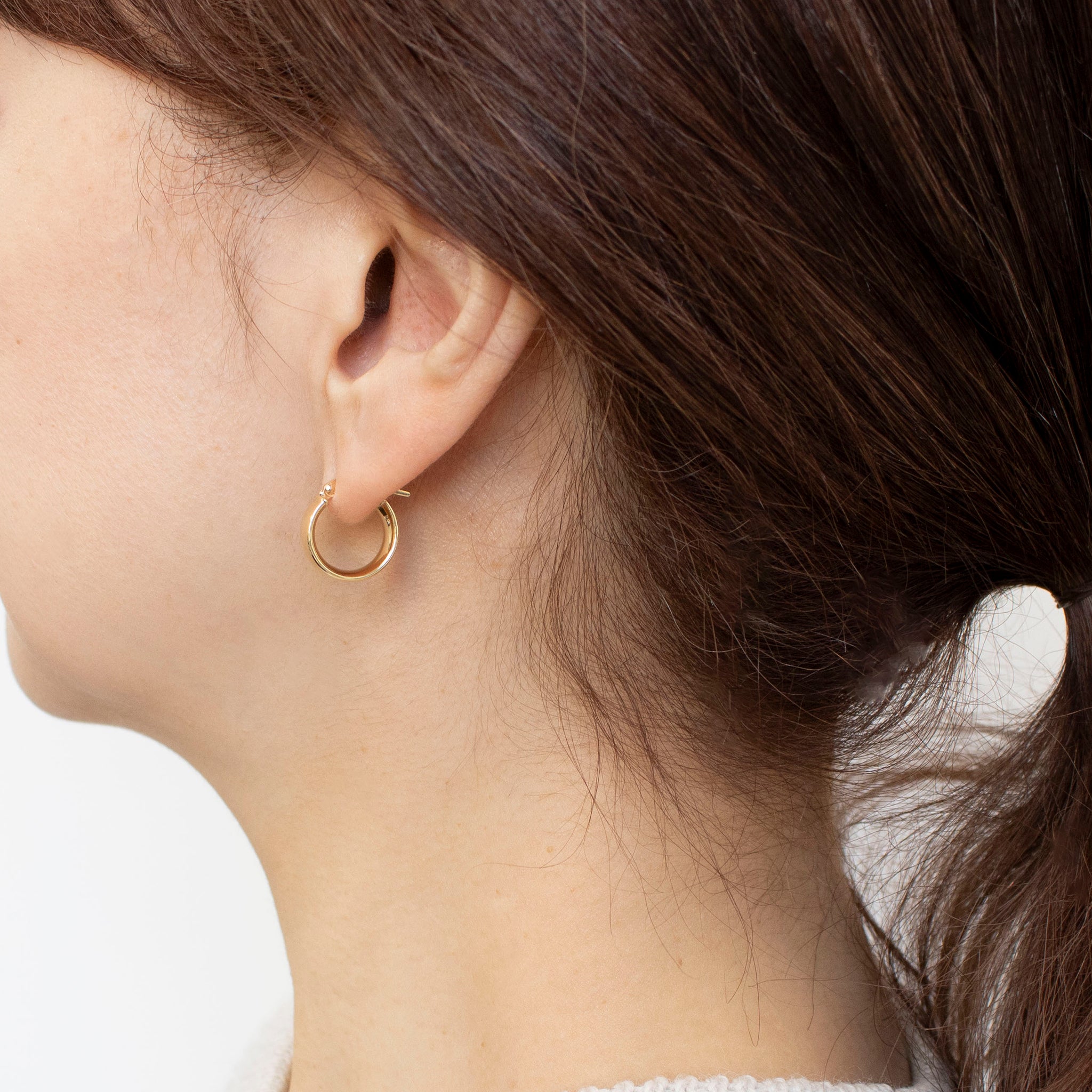 K18ピアス(フープ/イタリア製)《24T10116》