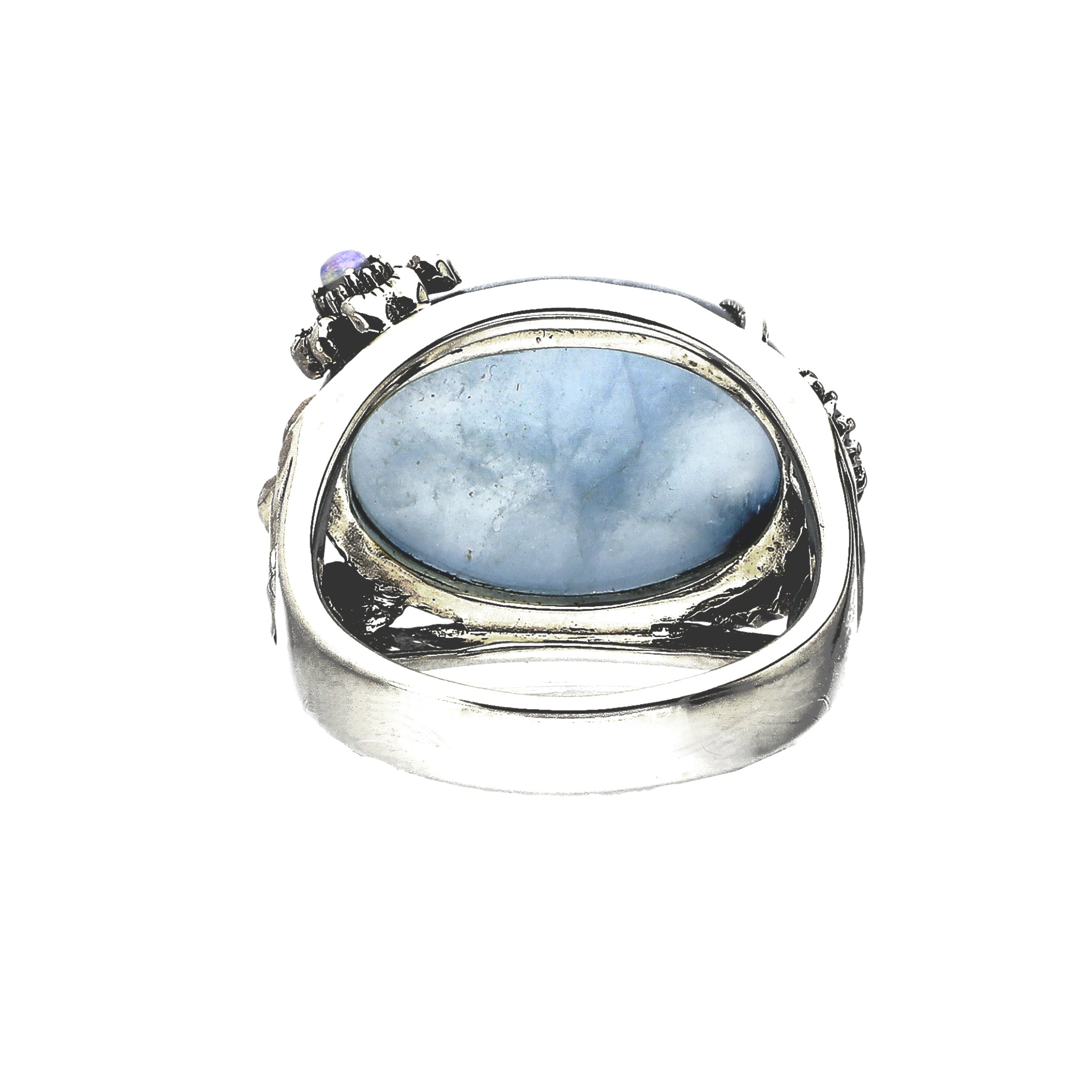 アクアマリン/オパール シルバーリング(11.0カラット/3月誕生石)《24T10122》