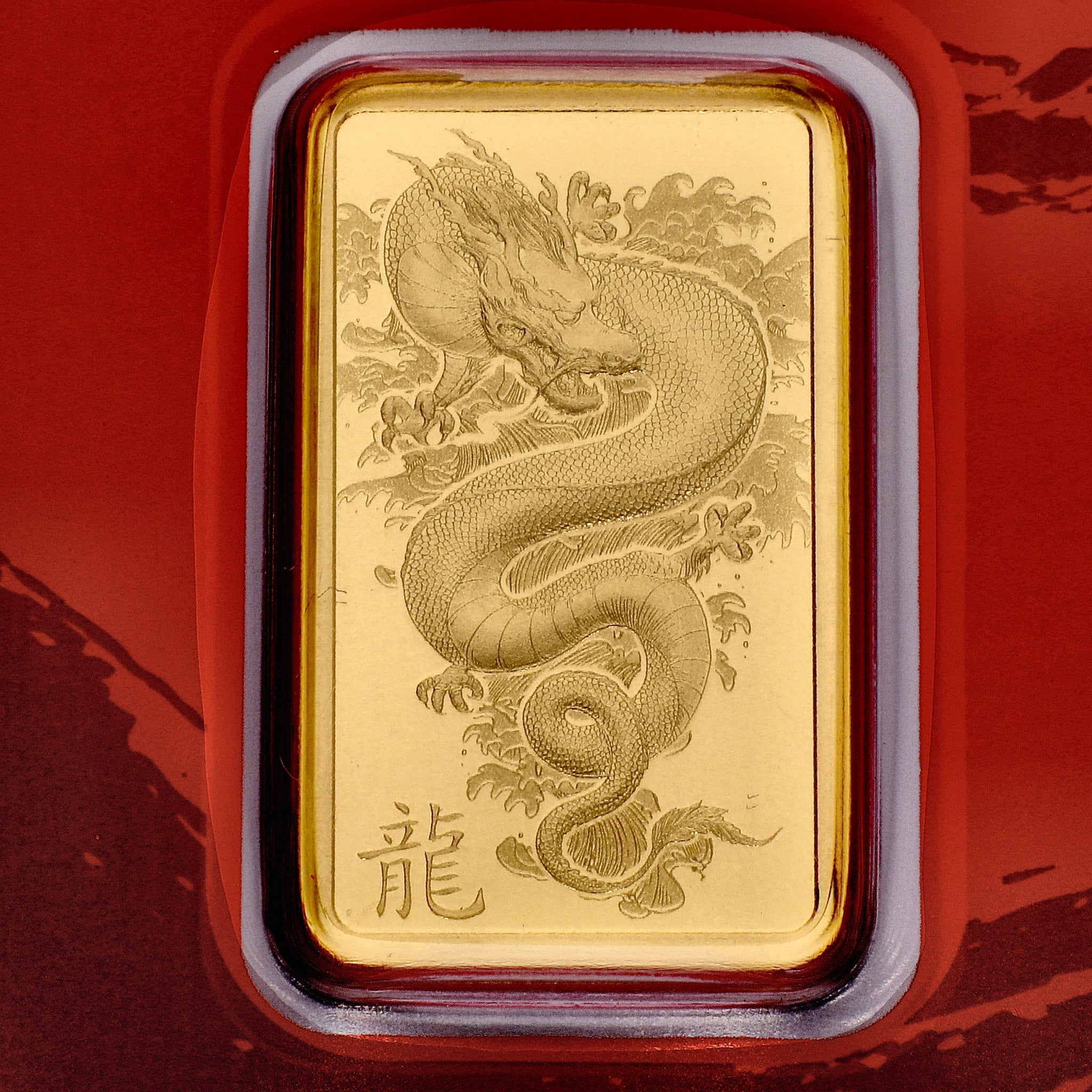 K24金製品(純金/龍モチーフ/メダル/5g)《24T10146》