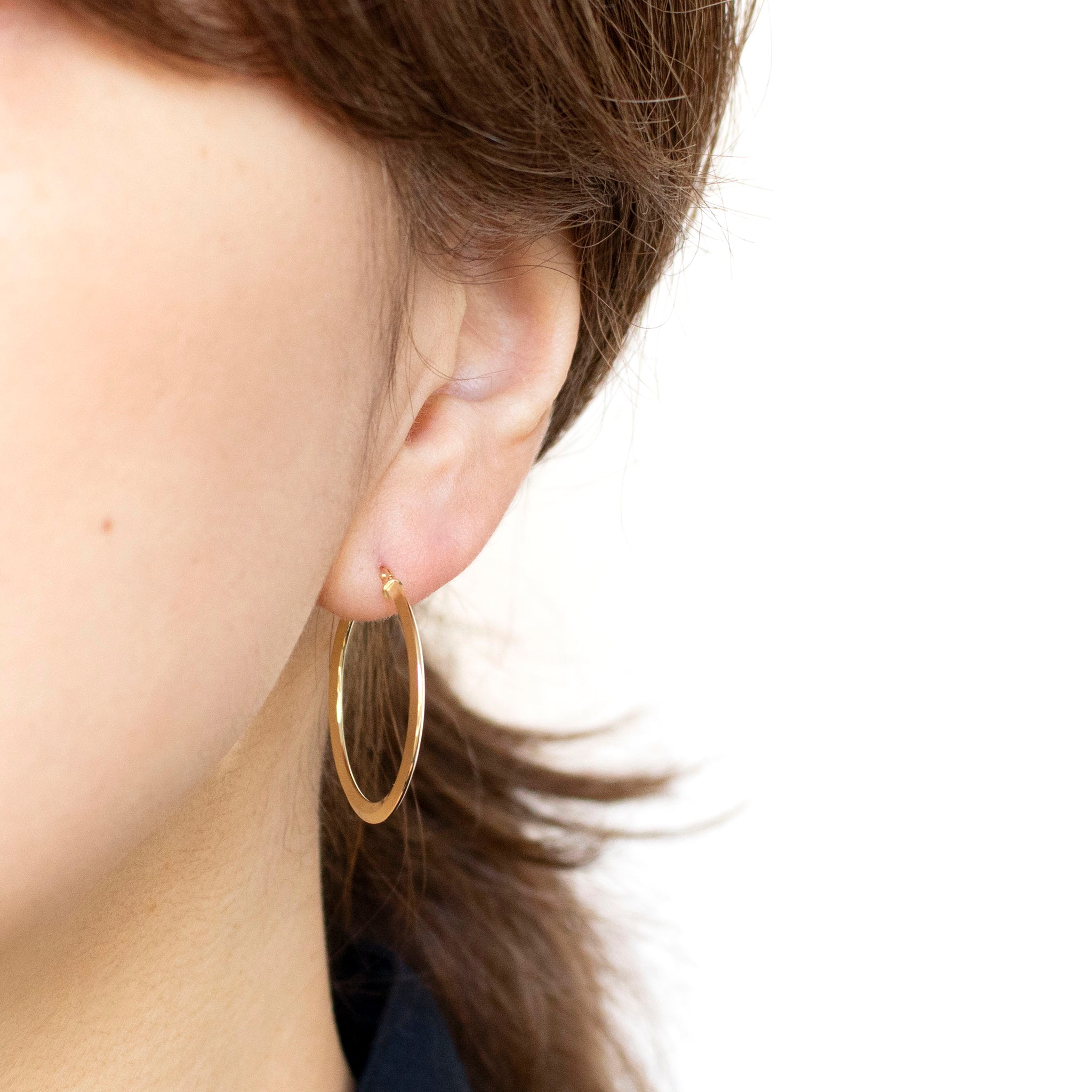 K18ピアス(フープ/イタリア製)《24T10168》