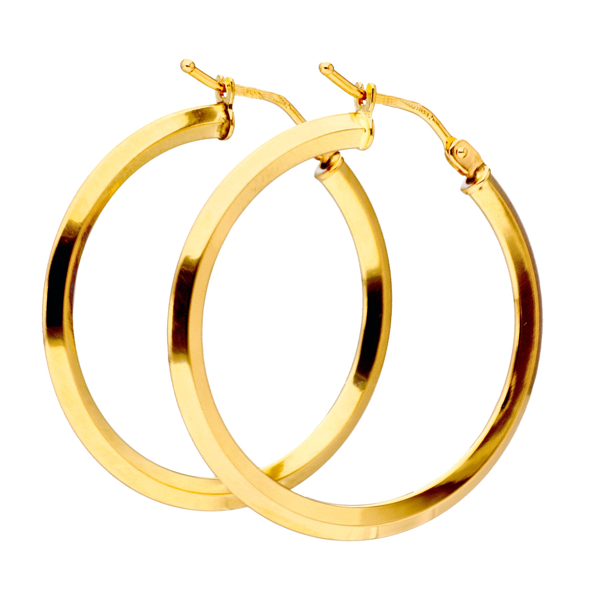 K18ピアス(フープ/イタリア製)《24T10168》