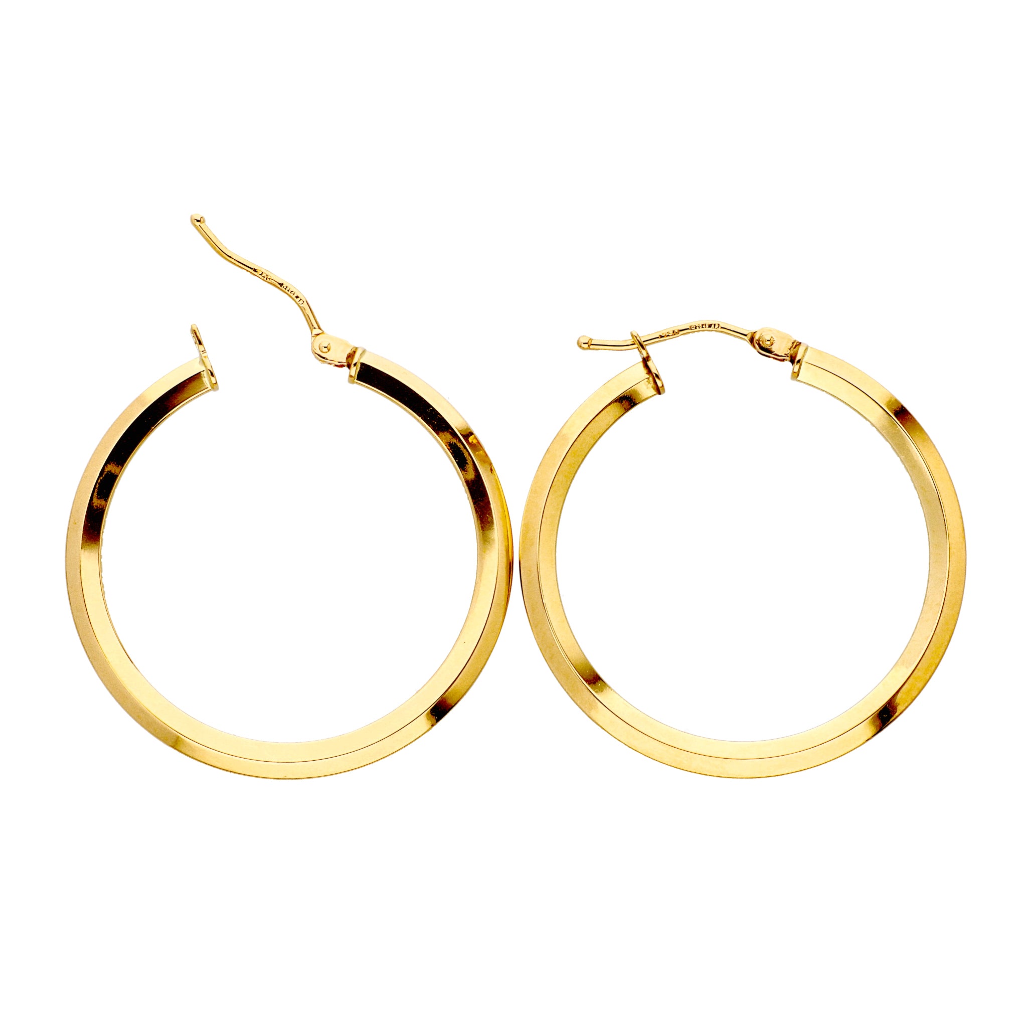 K18ピアス(フープ/イタリア製)《24T10168》