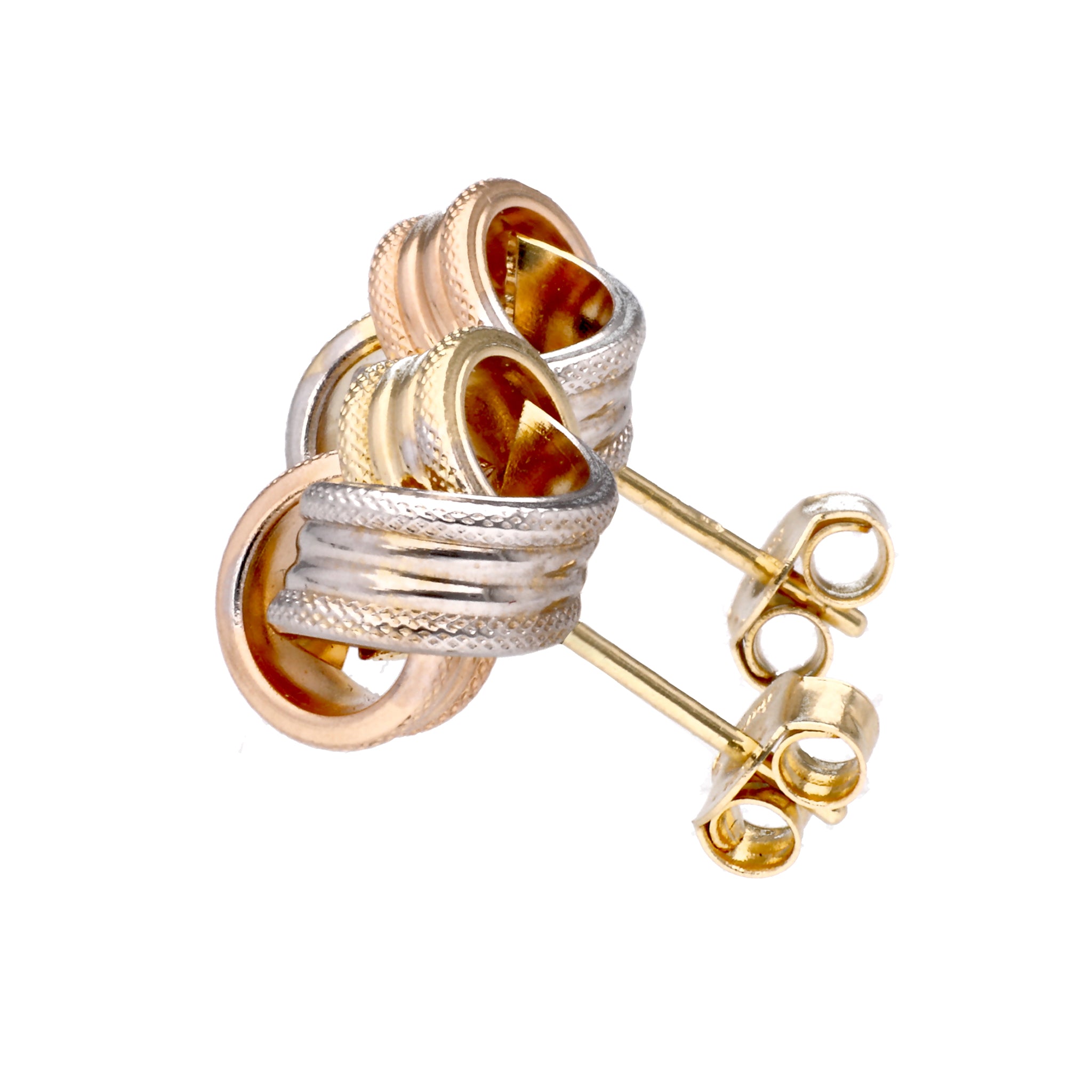 K18ピアス(スリーカラー/イタリア製)《24T10171》