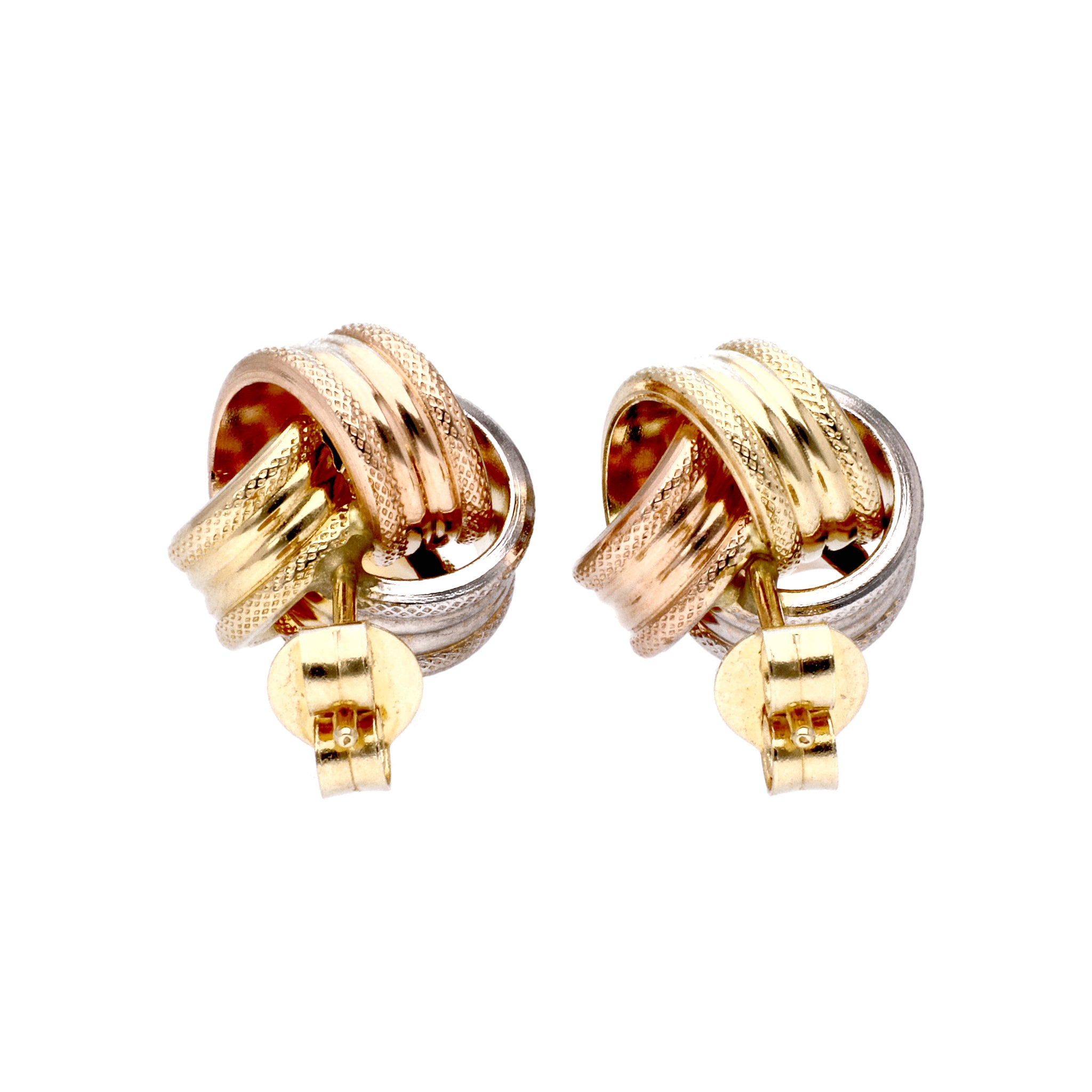 K18ピアス(スリーカラー/イタリア製)《24T10171》