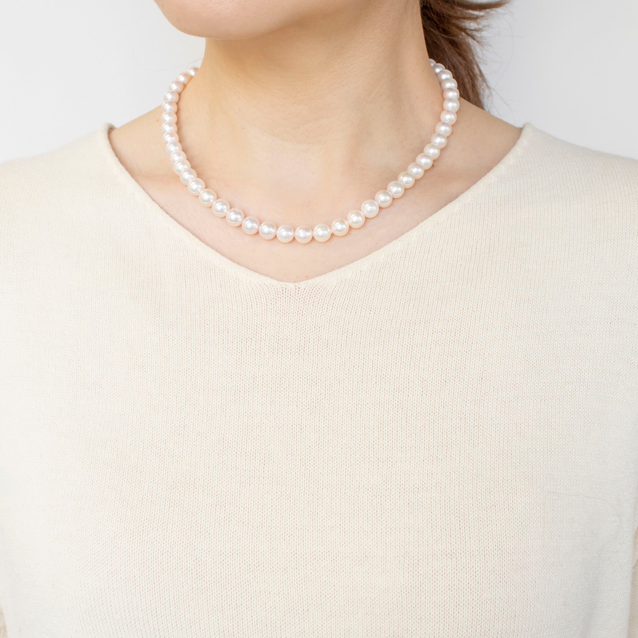 【限定1点】パールネックレス(アコヤ真珠/7.5mm/6月誕生石)《24T10180》